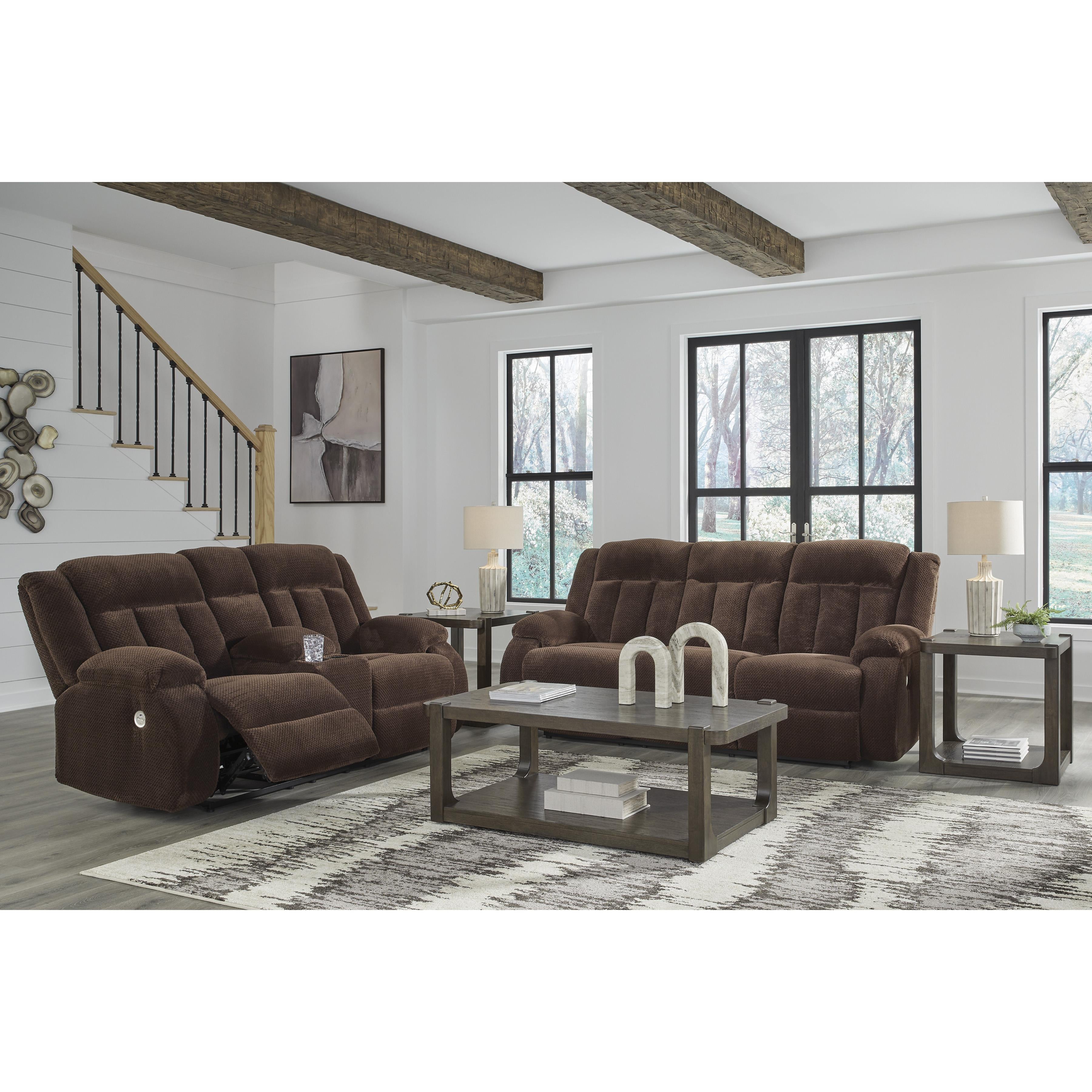  Manufacturer Color_Chocolate --  Observation PC2140699 Reclining Power Sofa with Drop Down Table IMAGE 9