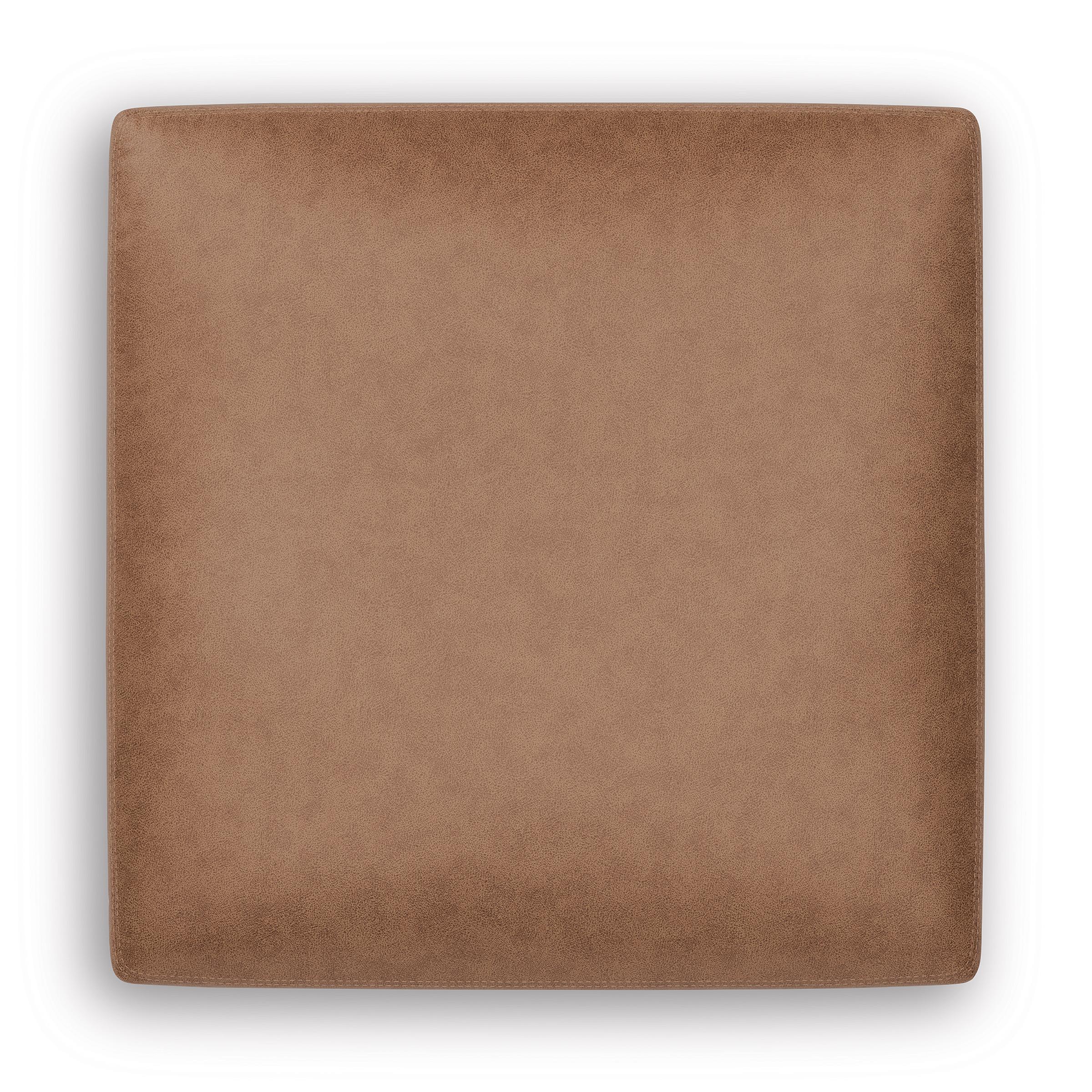  Manufacturer Color_Caramel --  Signature Design by Ashley WillowBend Leather Look Ottoman IMAGE 3