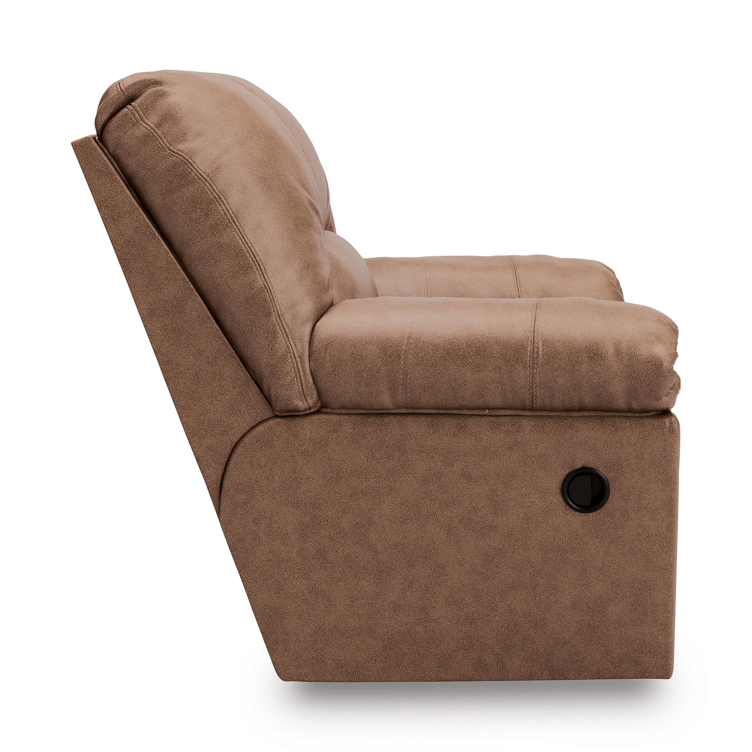  Manufacturer Color_Caramel --  Signature Design by Ashley WillowBend Rocker Leather Look Recliner IMAGE 3