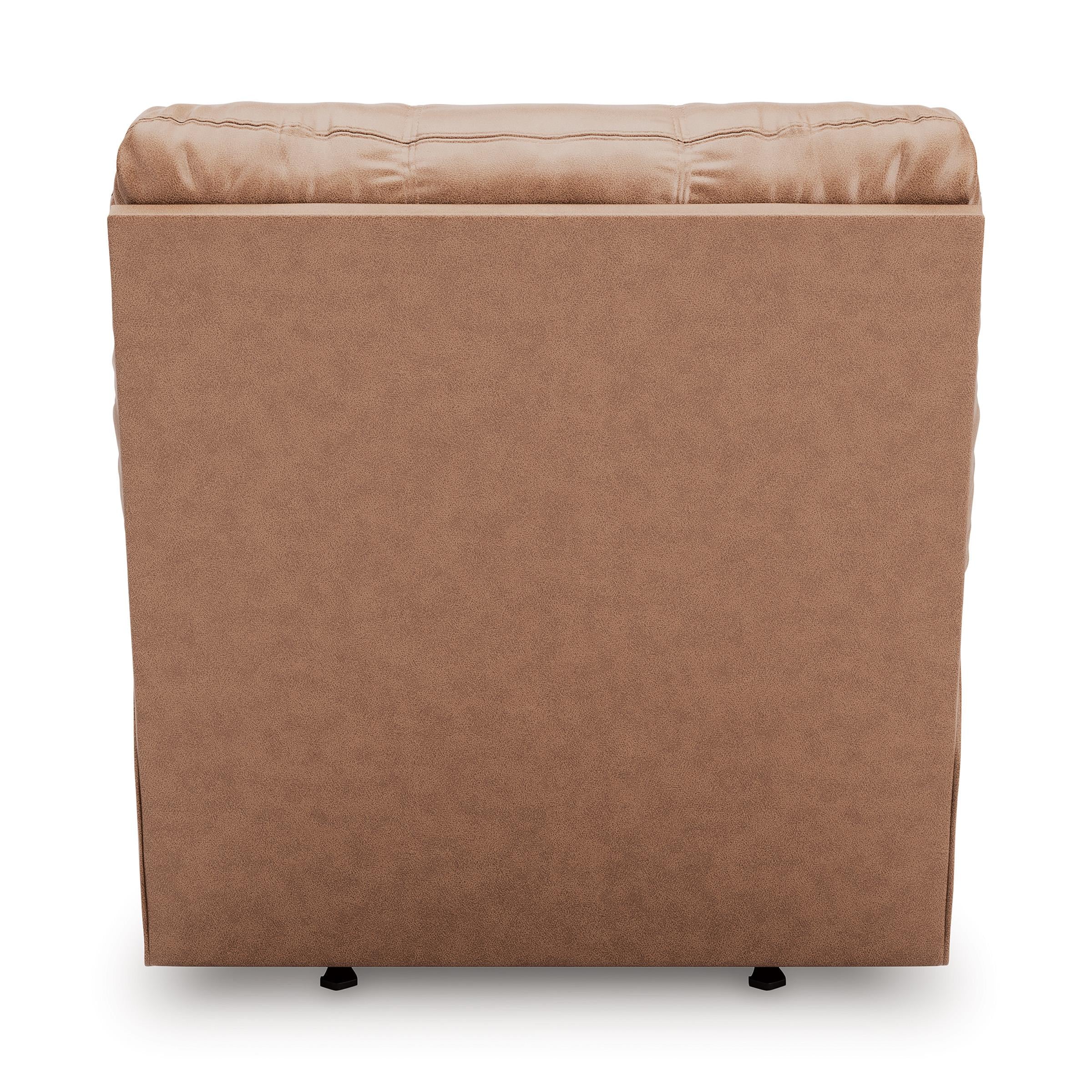  Manufacturer Color_Caramel --  Signature Design by Ashley WillowBend Rocker Leather Look Recliner IMAGE 4