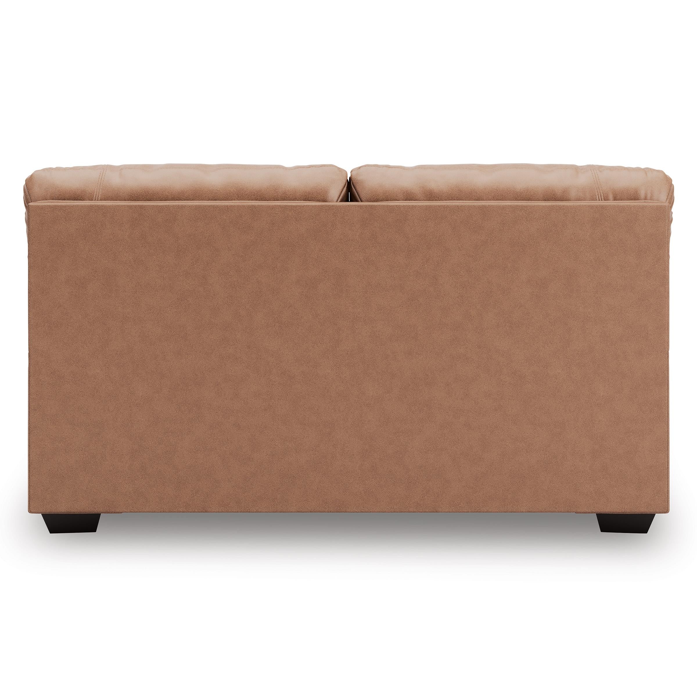 Manufacturer Color_Caramel --  Signature Design by Ashley WillowBend Stationary Leather Look Loveseat IMAGE 4