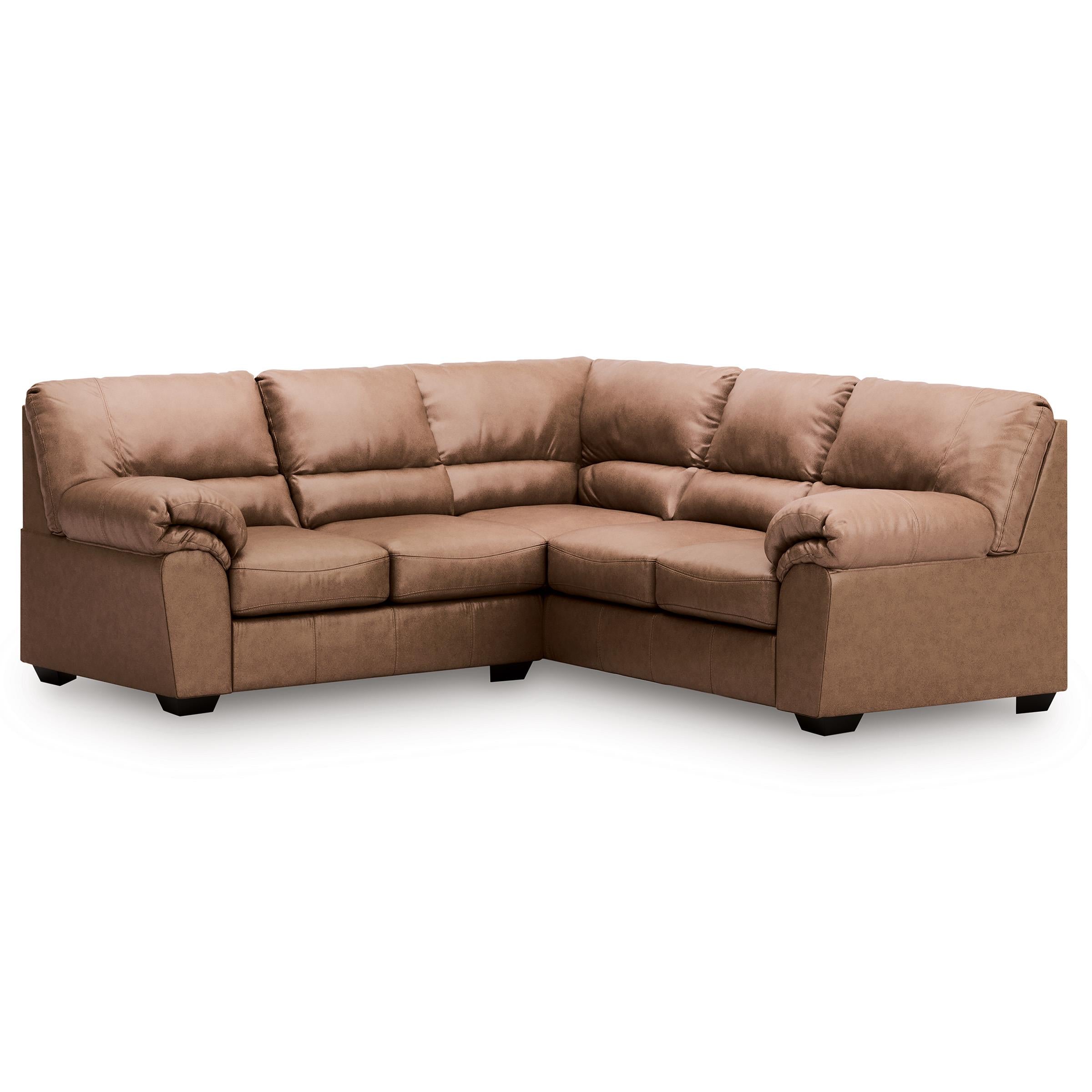  Manufacturer Color_Caramel --  Signature Design by Ashley WillowBend Leather Look 2 pc Sectional IMAGE 1