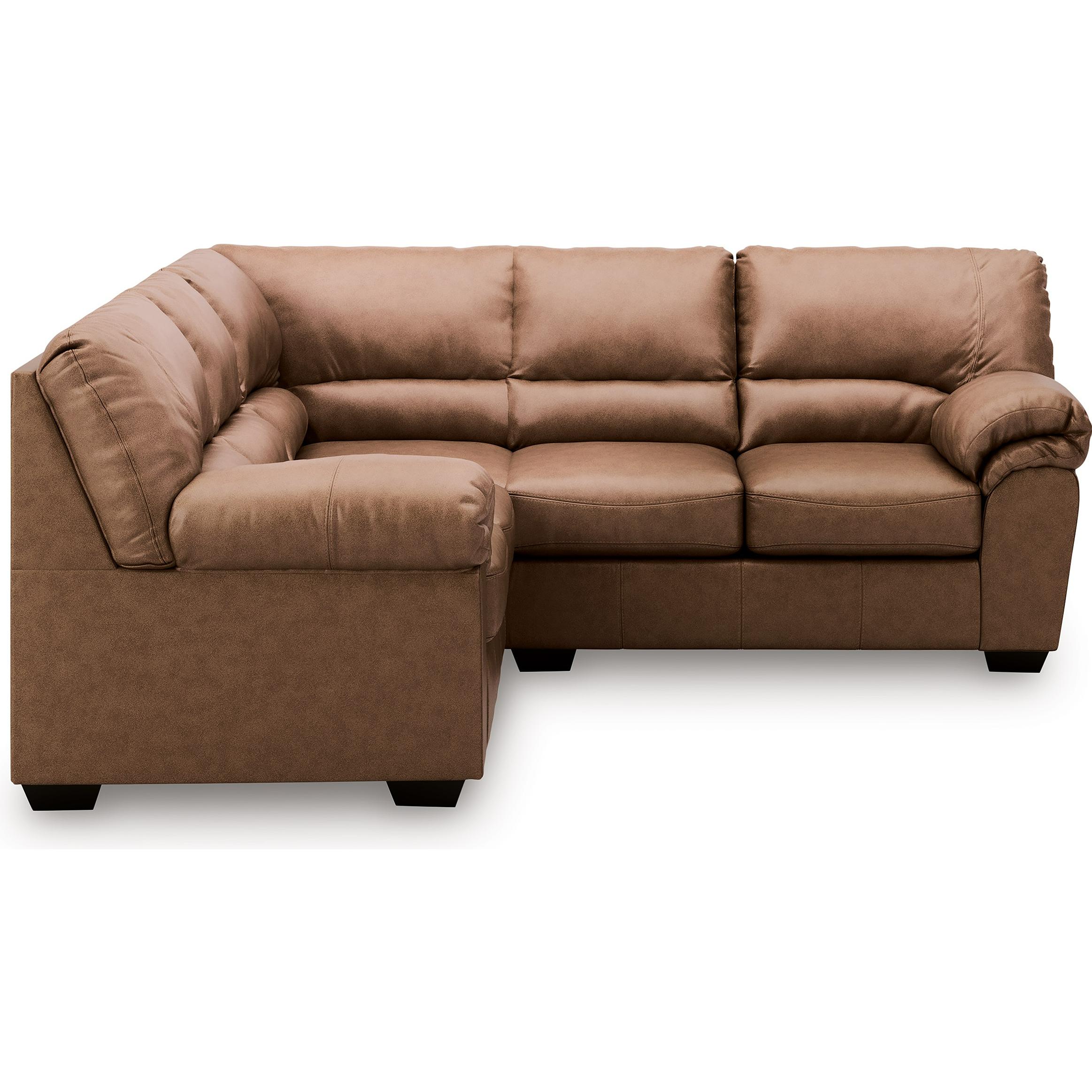  Manufacturer Color_Caramel --  Signature Design by Ashley WillowBend Leather Look 2 pc Sectional IMAGE 2