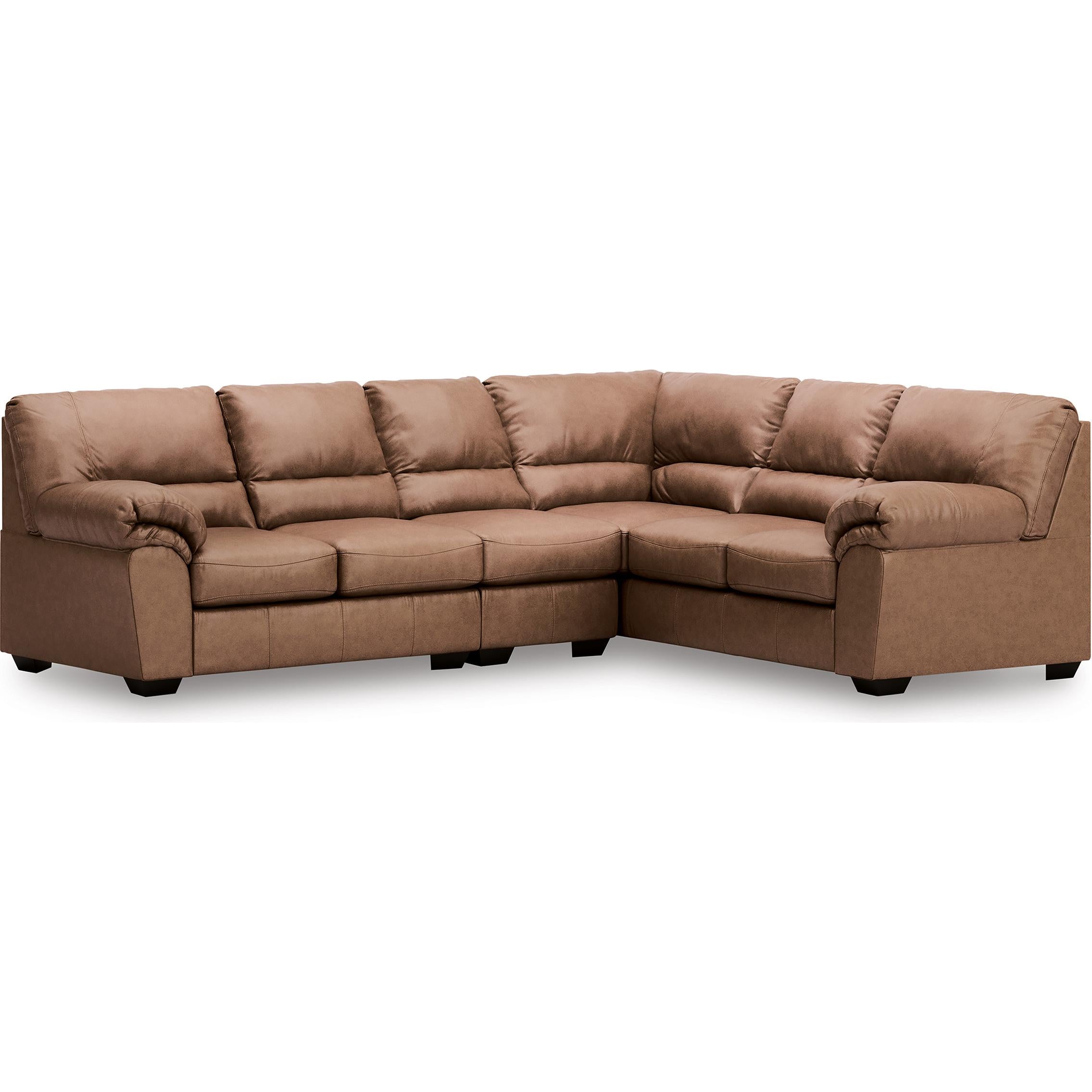  Manufacturer Color_Caramel --  Signature Design by Ashley WillowBend Leather Look 3 pc Sectional IMAGE 1