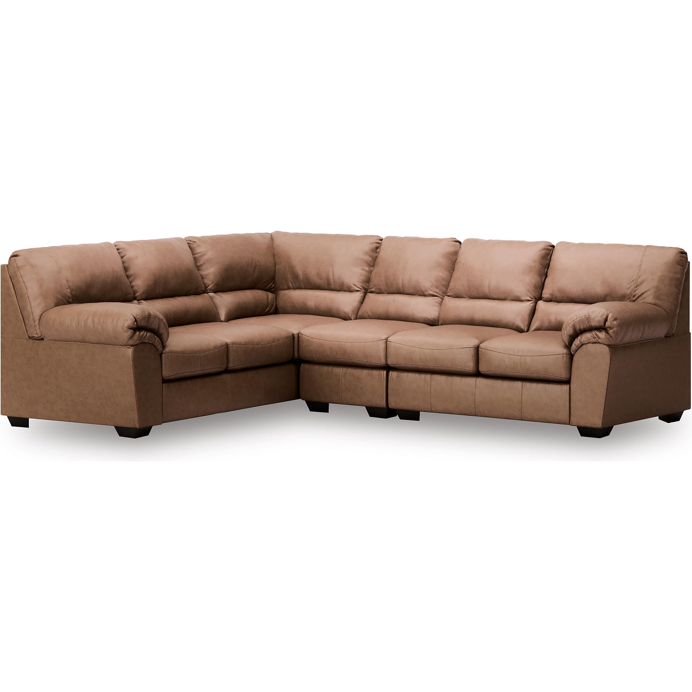  Manufacturer Color_Caramel --  Signature Design by Ashley WillowBend Leather Look 3 pc Sectional IMAGE 1