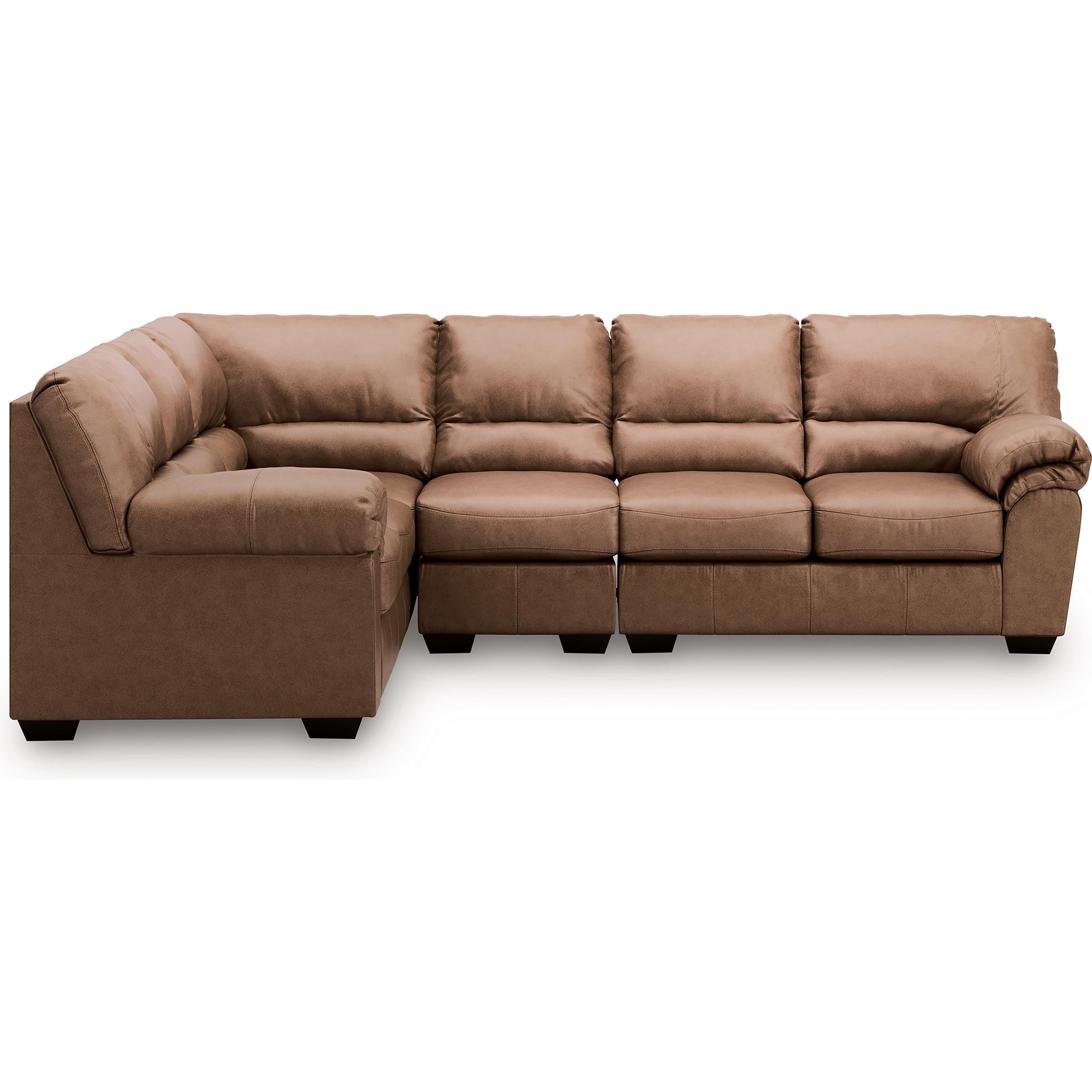  Manufacturer Color_Caramel --  Signature Design by Ashley WillowBend Leather Look 3 pc Sectional IMAGE 2
