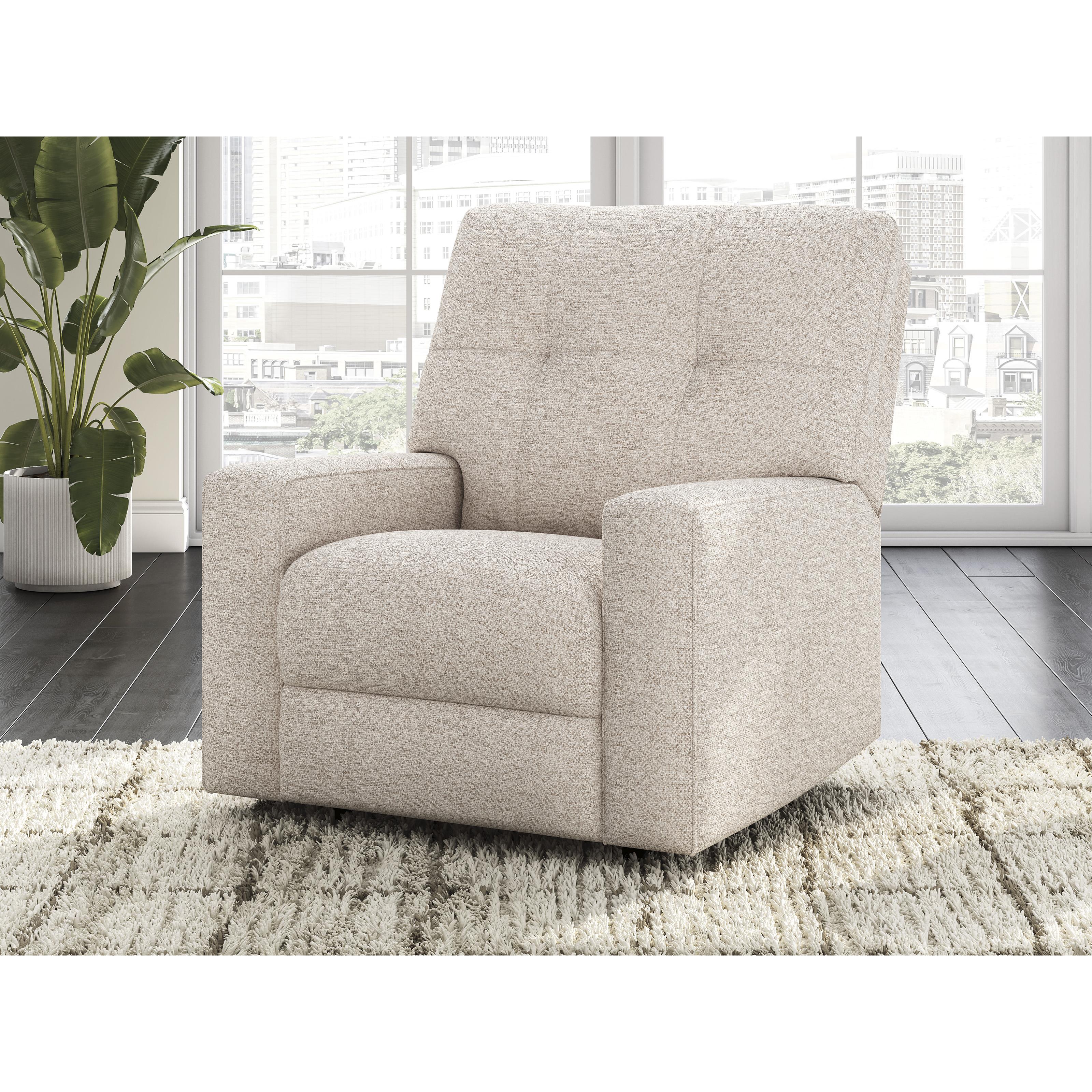  Manufacturer Color_Stone --  Signature Design by Ashley Larimer Rocker Fabric Recliner IMAGE 6