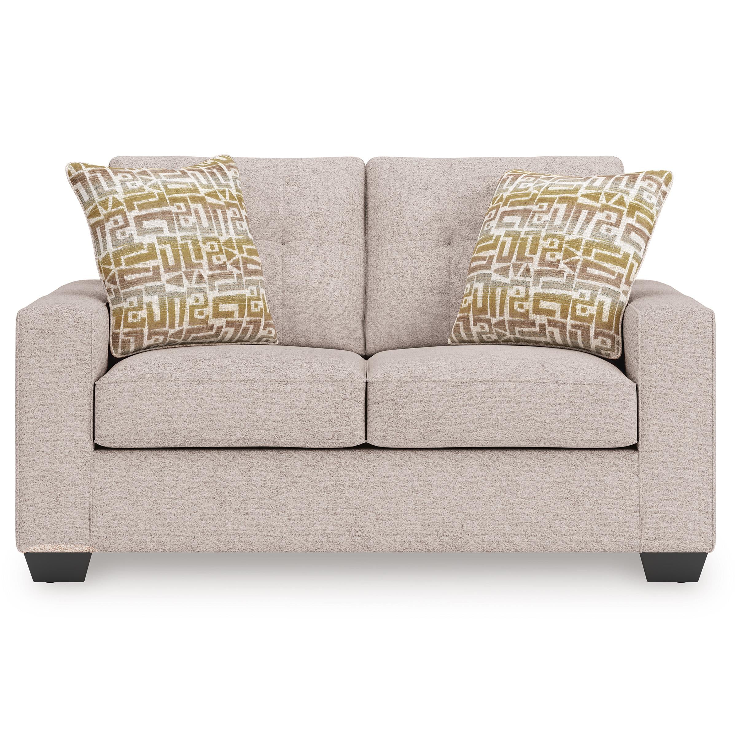  Manufacturer Color_Stone --  Signature Design by Ashley Larimer Stationary Fabric Loveseat IMAGE 2