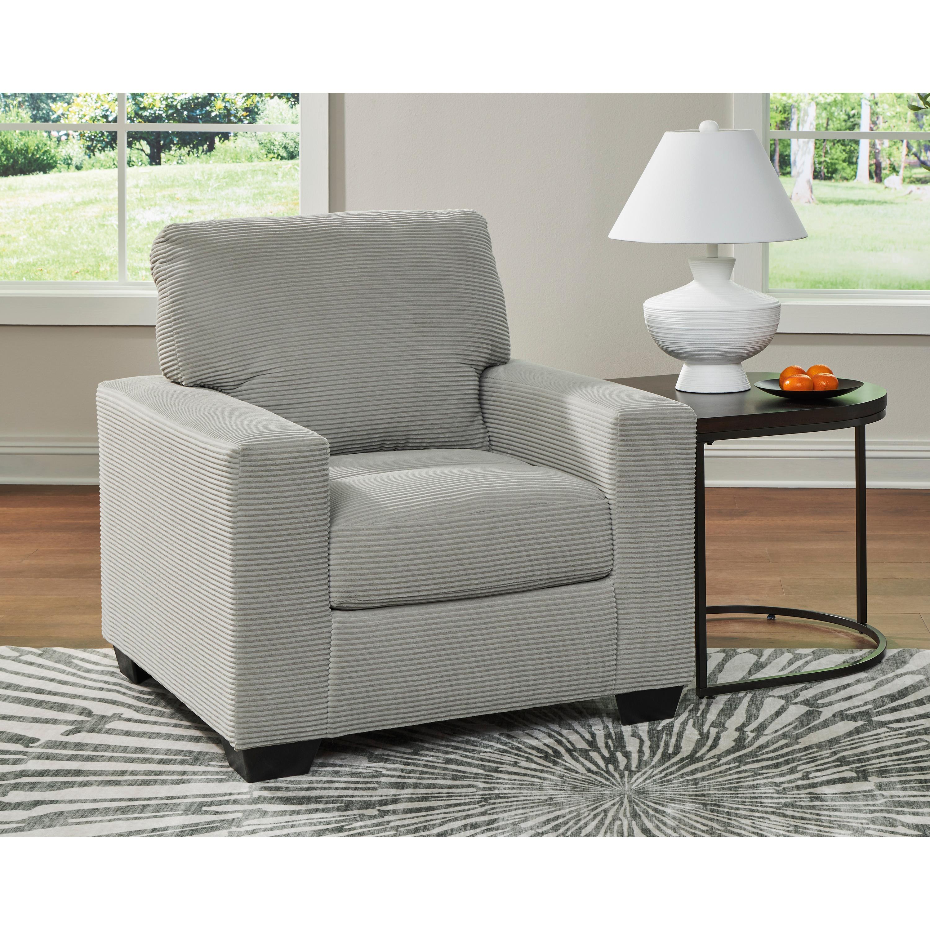  Manufacturer Color_Smoke --  Signature Design by Ashley Greenbriar Stationary Fabric Chair IMAGE 4
