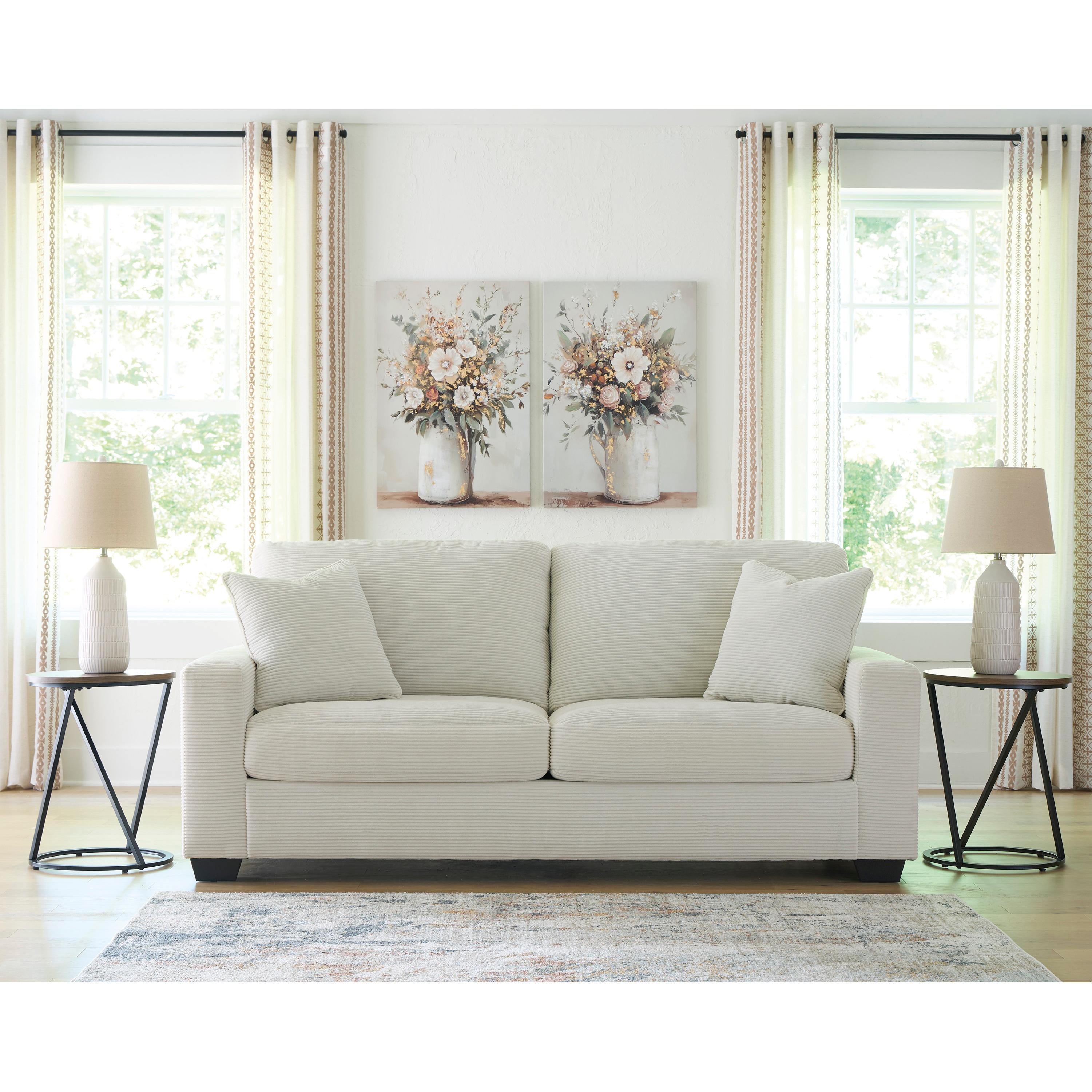  Manufacturer Color_Ivory --  Signature Design by Ashley Greenbriar Stationary Fabric Sofa IMAGE 4