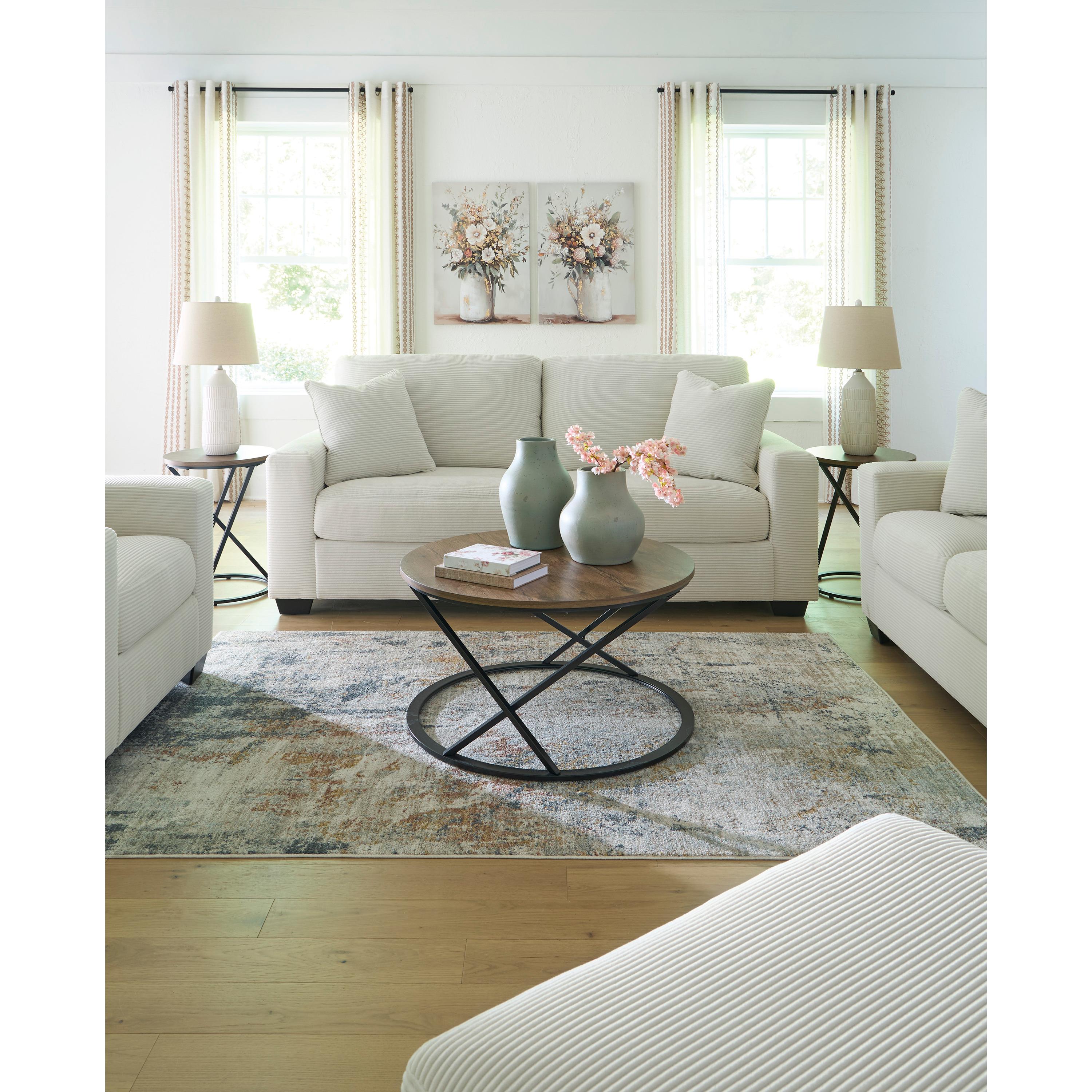  Manufacturer Color_Ivory --  Signature Design by Ashley Greenbriar Stationary Fabric Sofa IMAGE 8