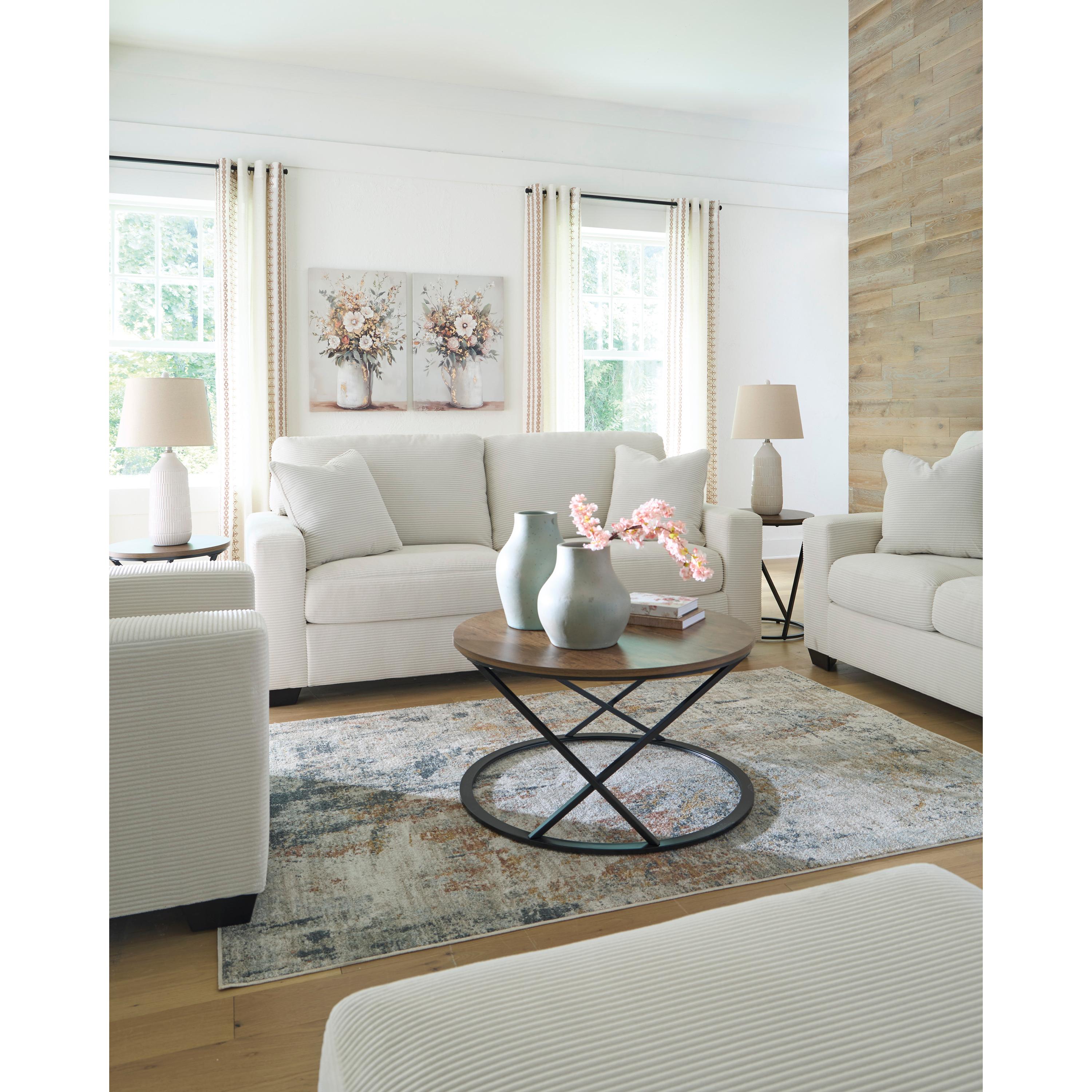  Manufacturer Color_Ivory --  Signature Design by Ashley Greenbriar Stationary Fabric Sofa IMAGE 9