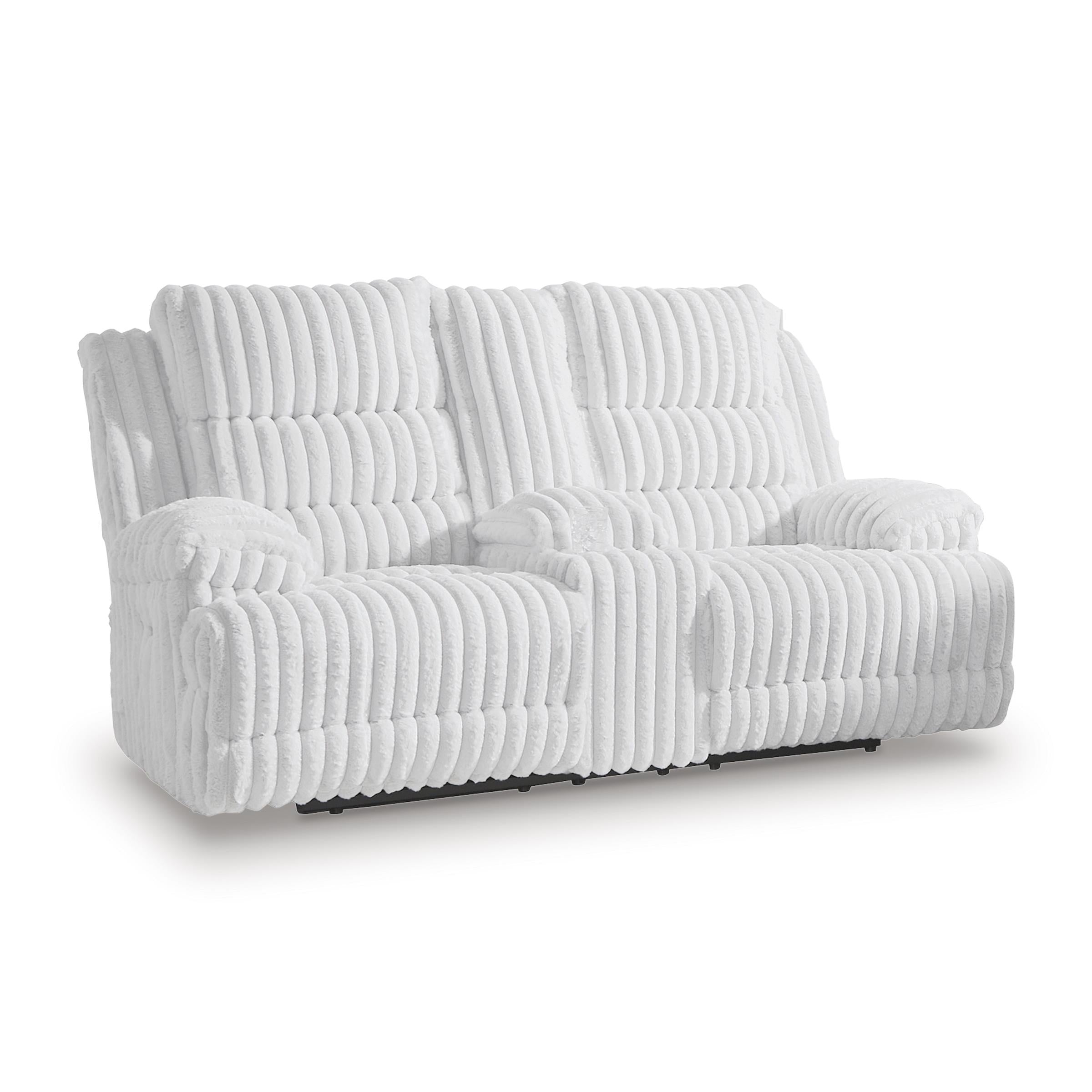  Manufacturer Color_Alloy --  Signature Design by Ashley Falls Power Reclining Fabric Loveseat with Console IMAGE 1