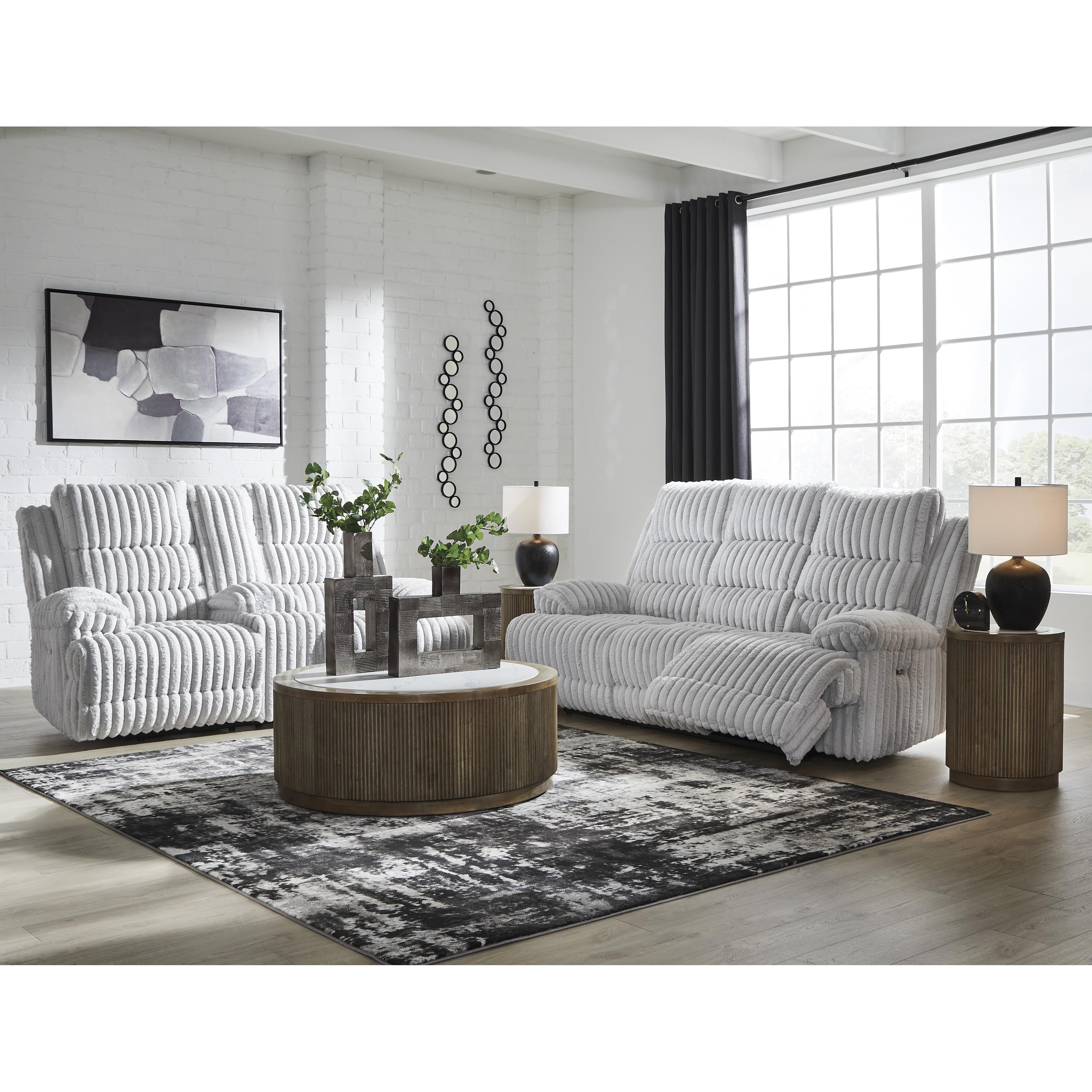  Manufacturer Color_Alloy --  Signature Design by Ashley Falls Power Reclining Fabric Loveseat with Console IMAGE 13