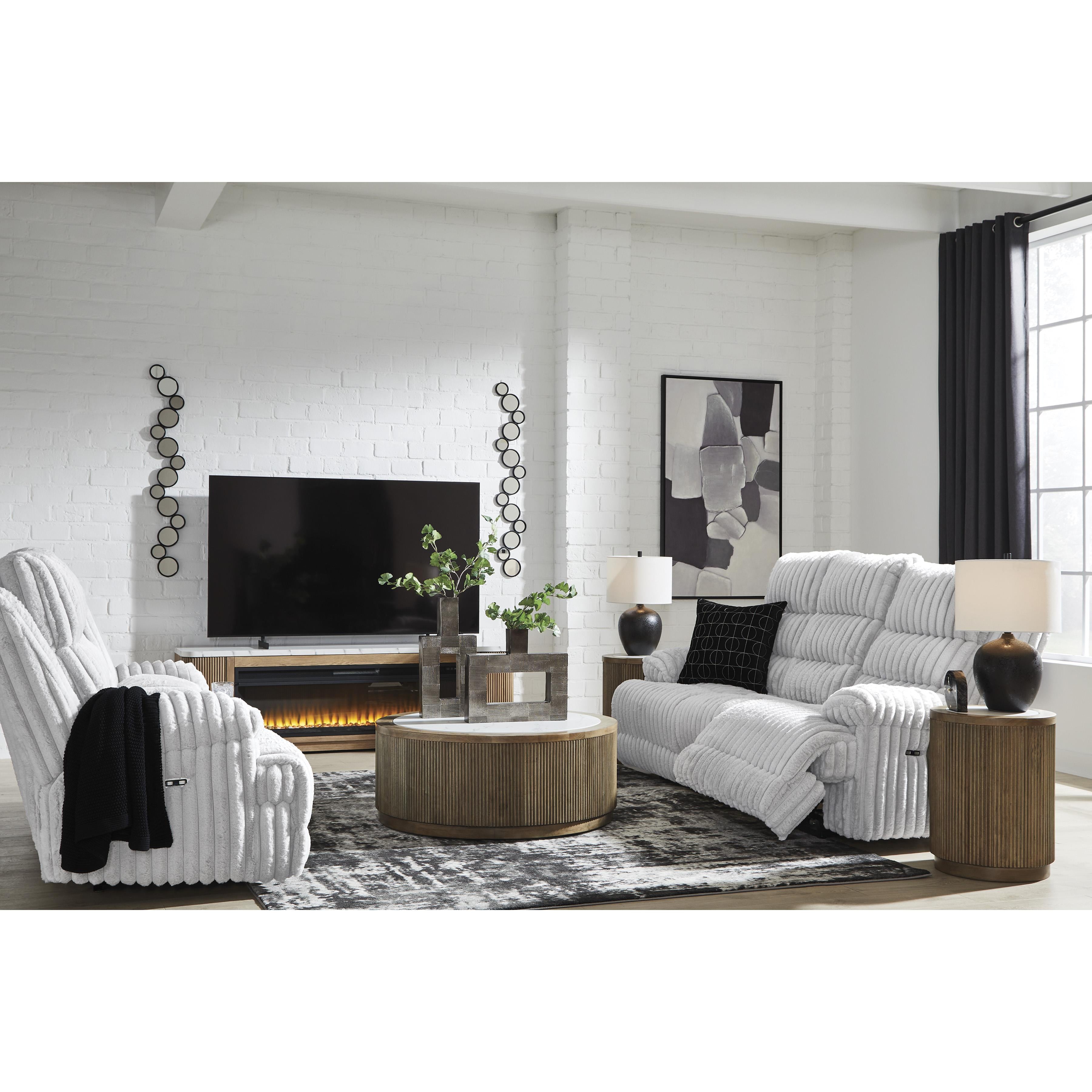  Manufacturer Color_Alloy --  Signature Design by Ashley Falls Power Reclining Fabric Loveseat with Console IMAGE 15