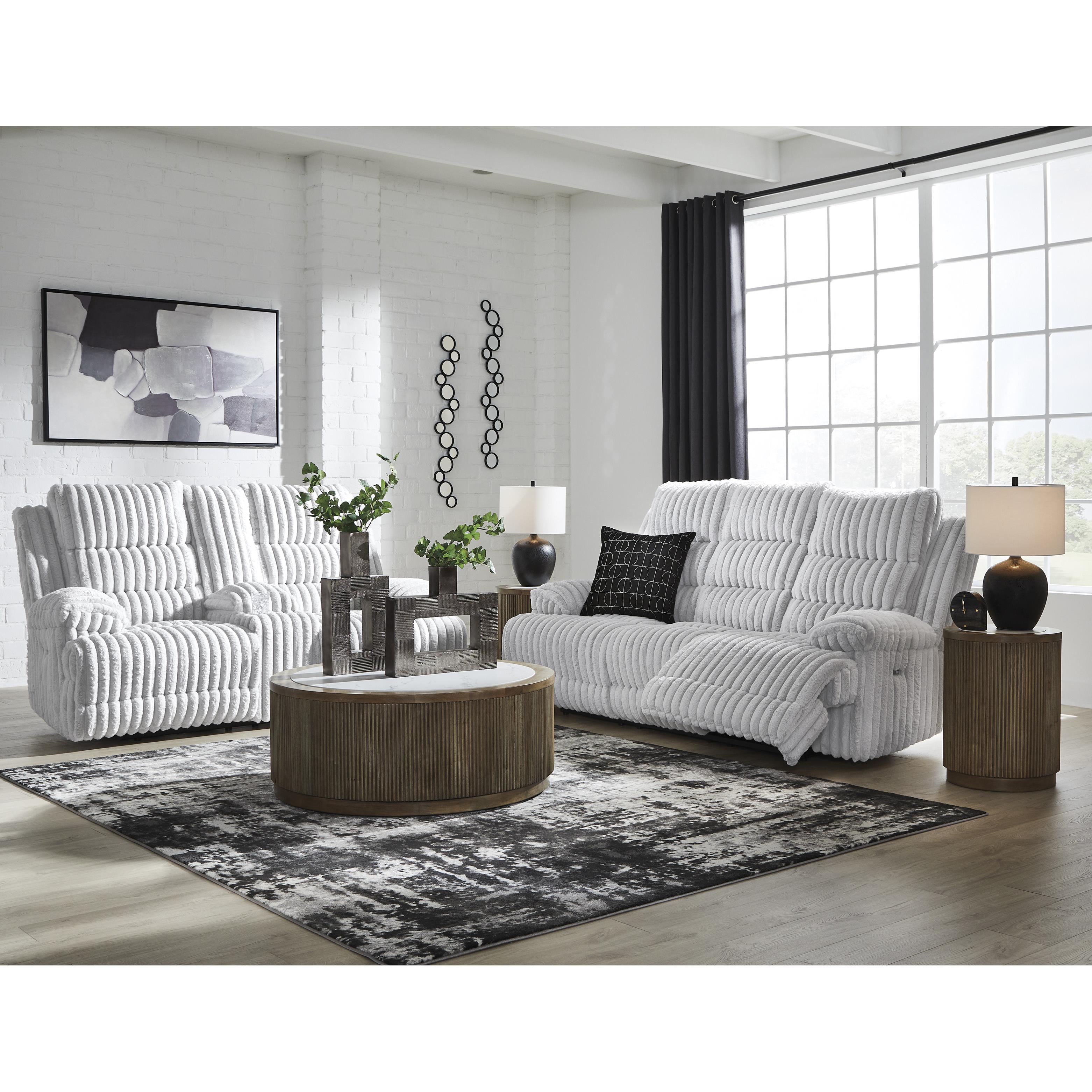  Manufacturer Color_Alloy --  Signature Design by Ashley Falls Power Reclining Fabric Loveseat with Console IMAGE 16