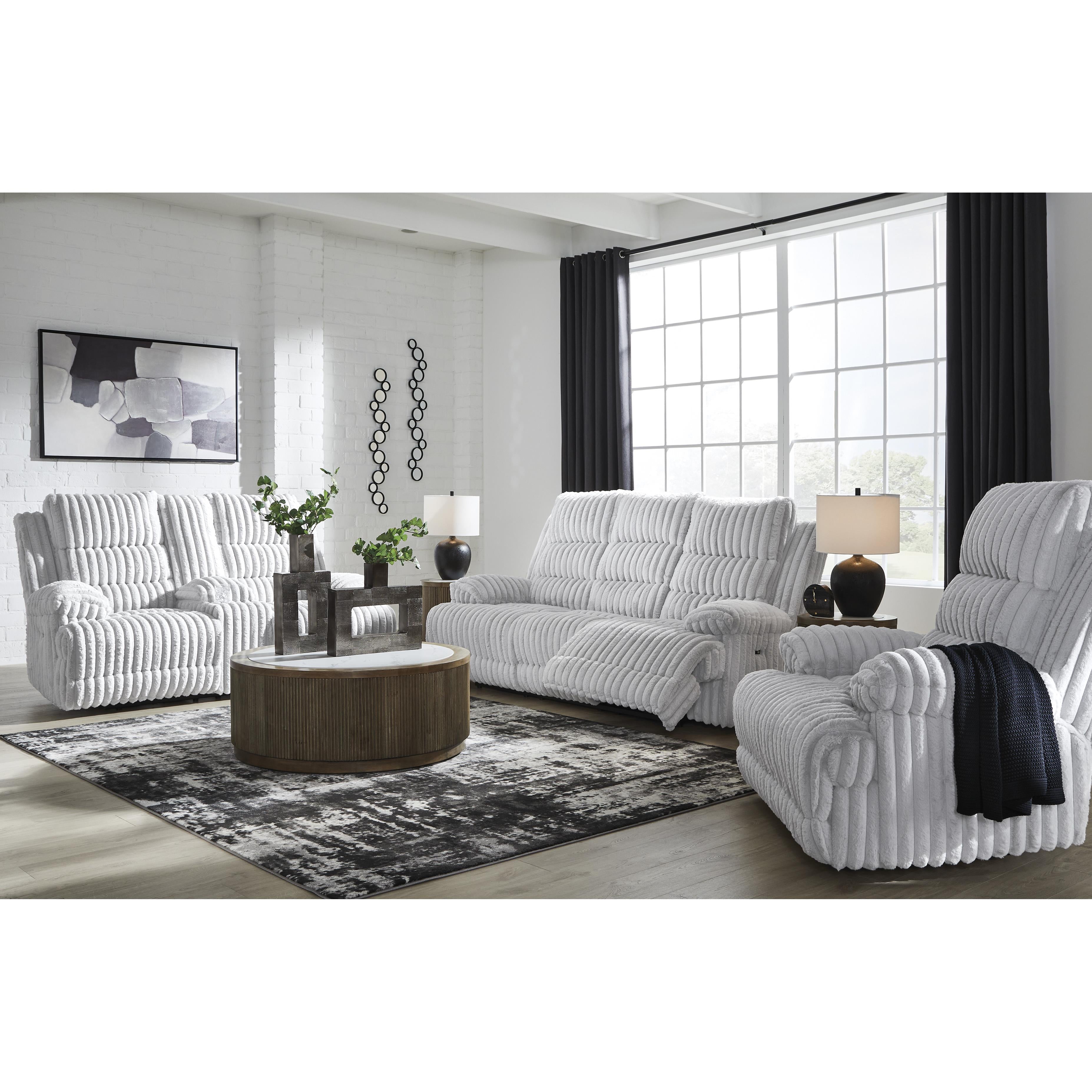  Manufacturer Color_Alloy --  Signature Design by Ashley Falls Power Reclining Fabric Loveseat with Console IMAGE 17