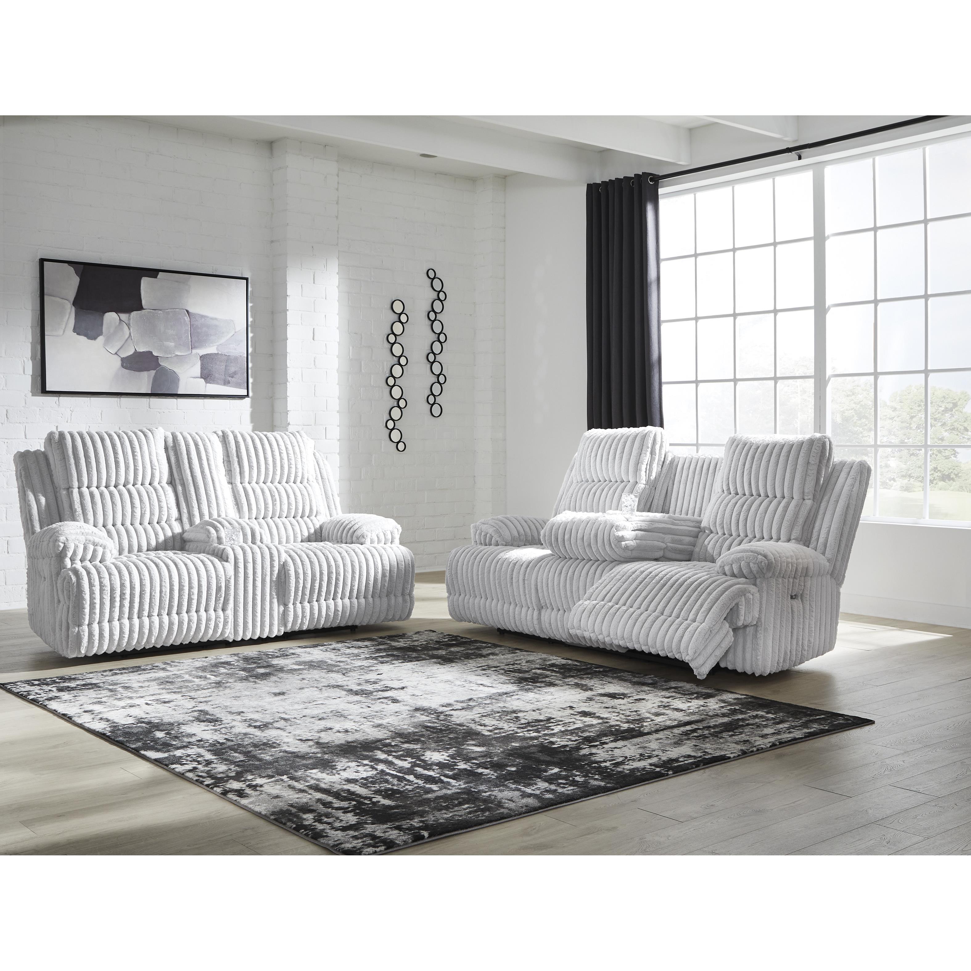  Manufacturer Color_Alloy --  Signature Design by Ashley Falls Power Reclining Fabric Loveseat with Console IMAGE 19