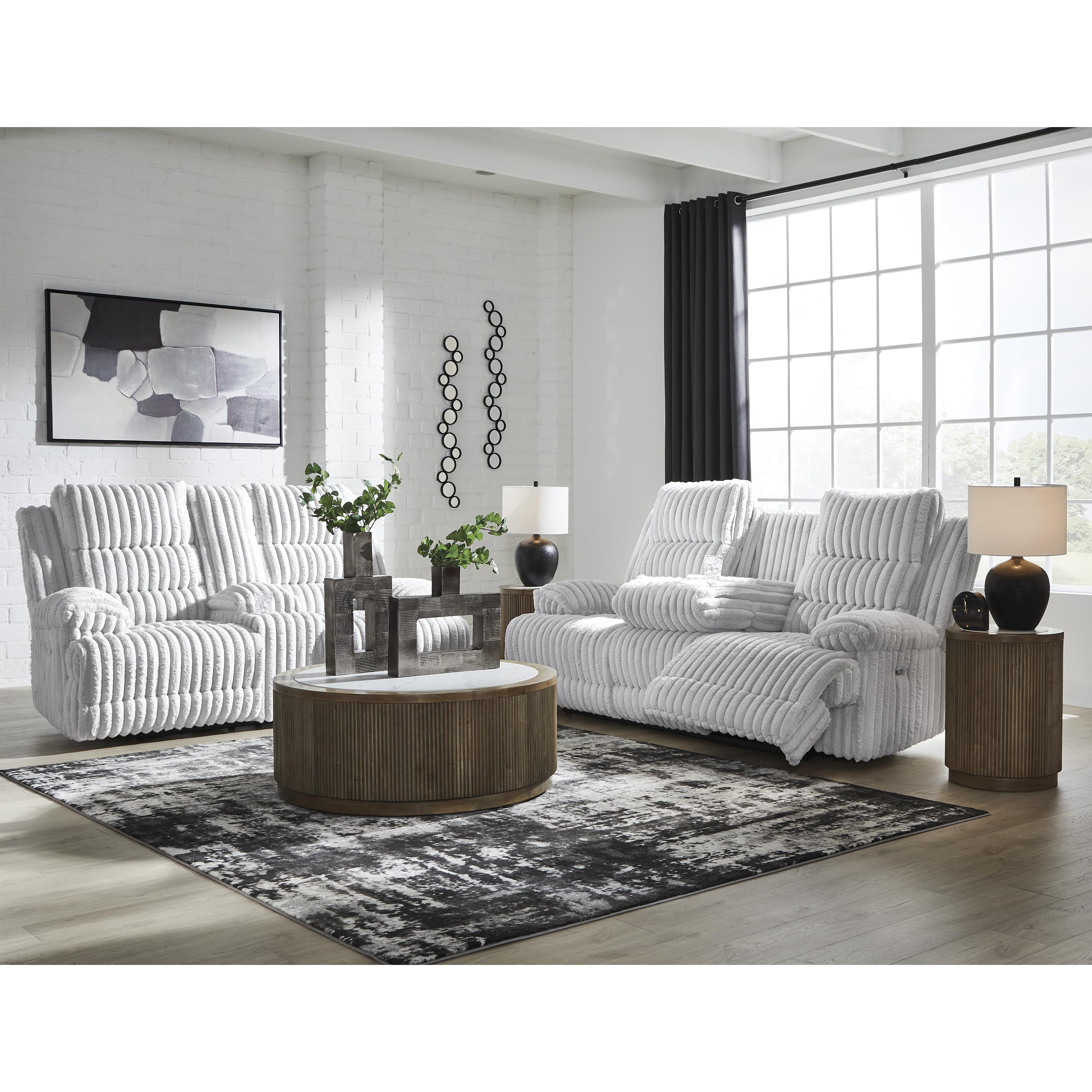  Manufacturer Color_Alloy --  Signature Design by Ashley Falls Power Reclining Fabric Loveseat with Console IMAGE 20