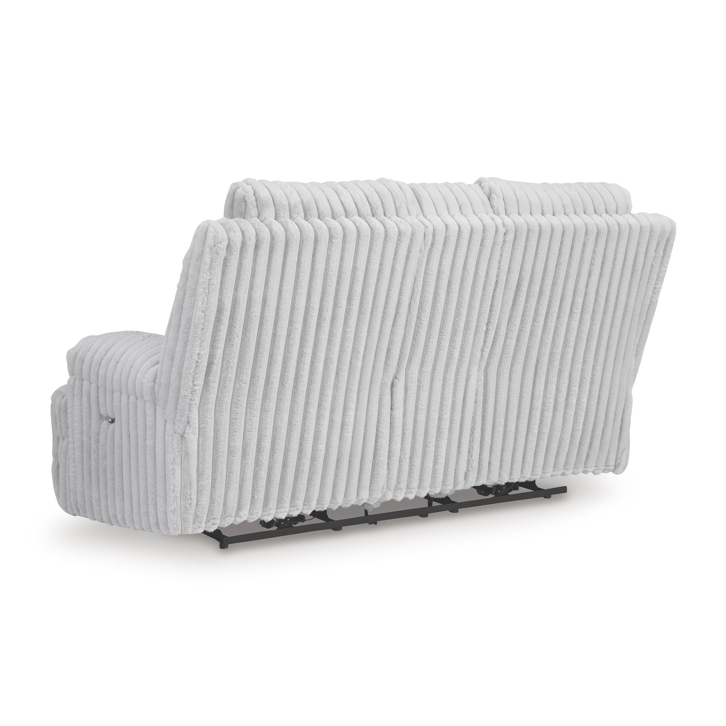  Manufacturer Color_Alloy --  Signature Design by Ashley Falls Power Reclining Fabric Loveseat with Console IMAGE 4