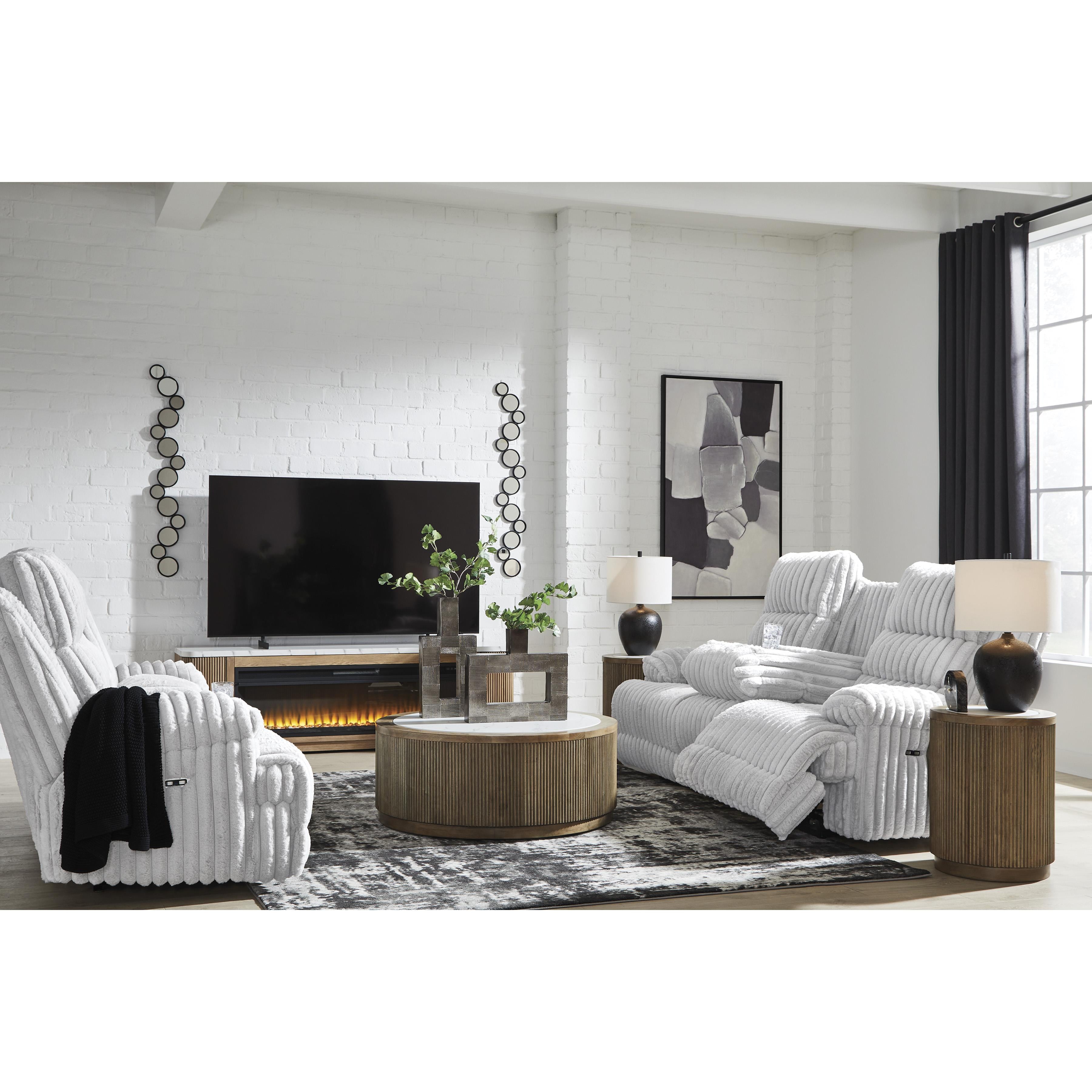  Manufacturer Color_Alloy --  Signature Design by Ashley Falls Power Reclining Fabric Sofa IMAGE 16
