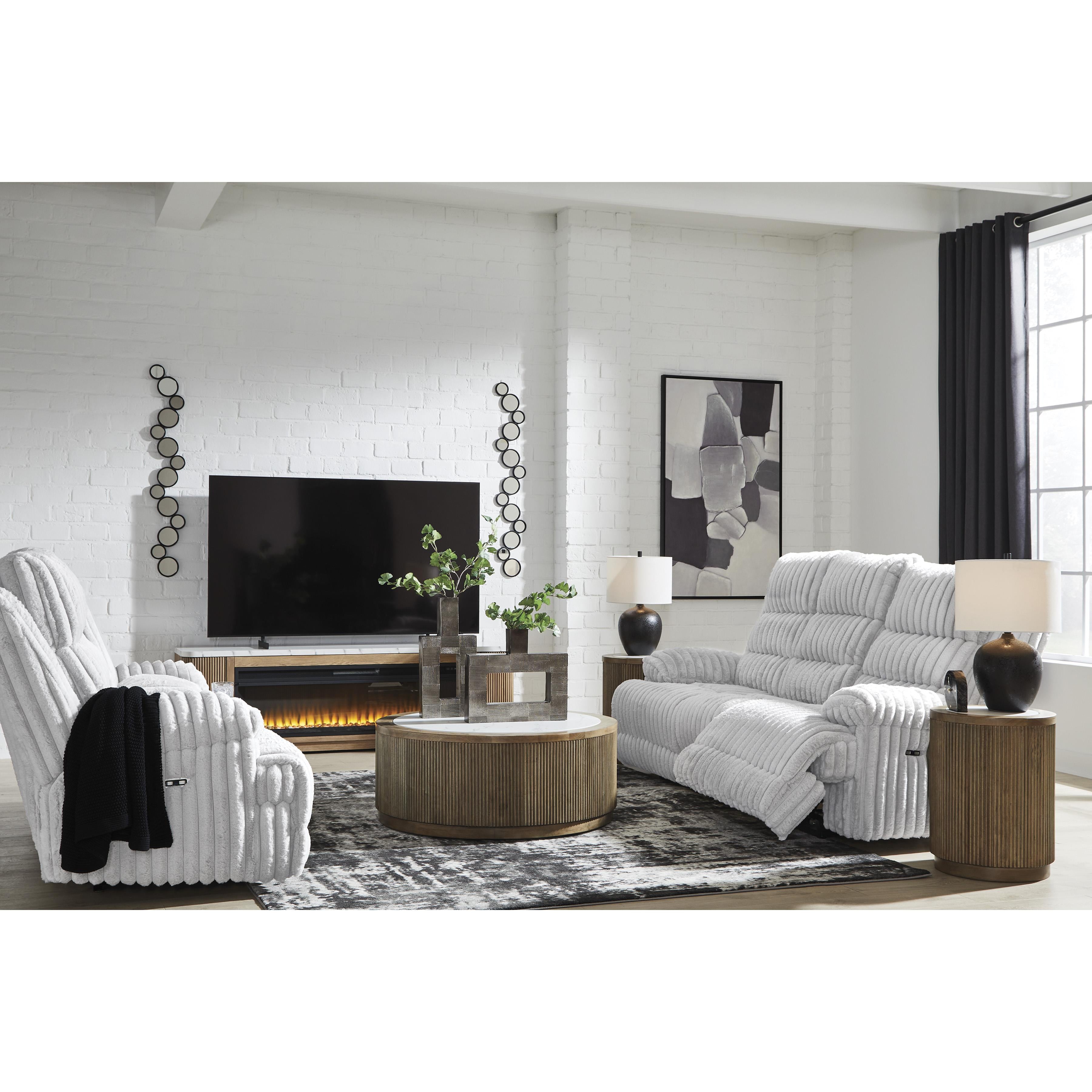  Manufacturer Color_Alloy --  Signature Design by Ashley Falls Power Reclining Fabric Sofa IMAGE 19
