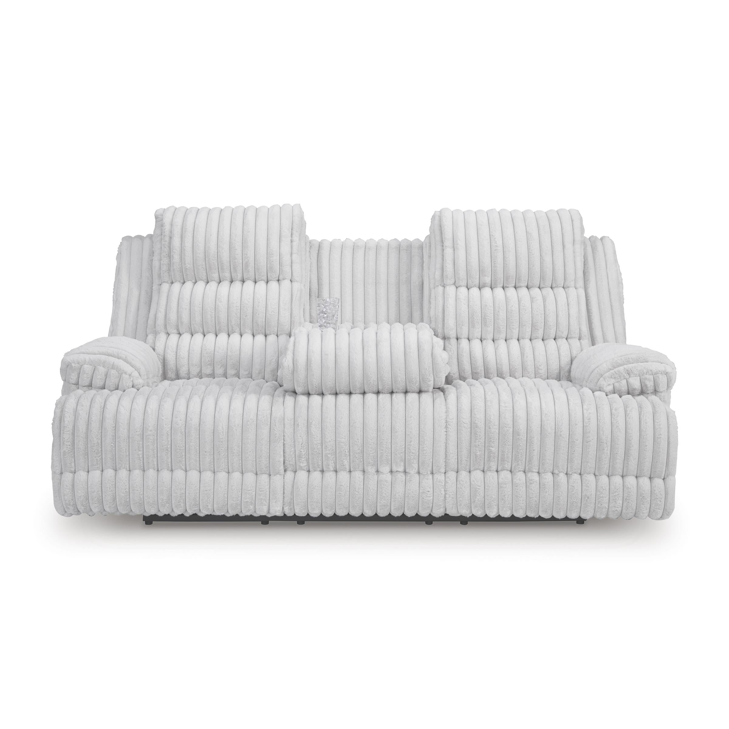 Manufacturer Color_Alloy --  Signature Design by Ashley Falls Power Reclining Fabric Sofa IMAGE 3