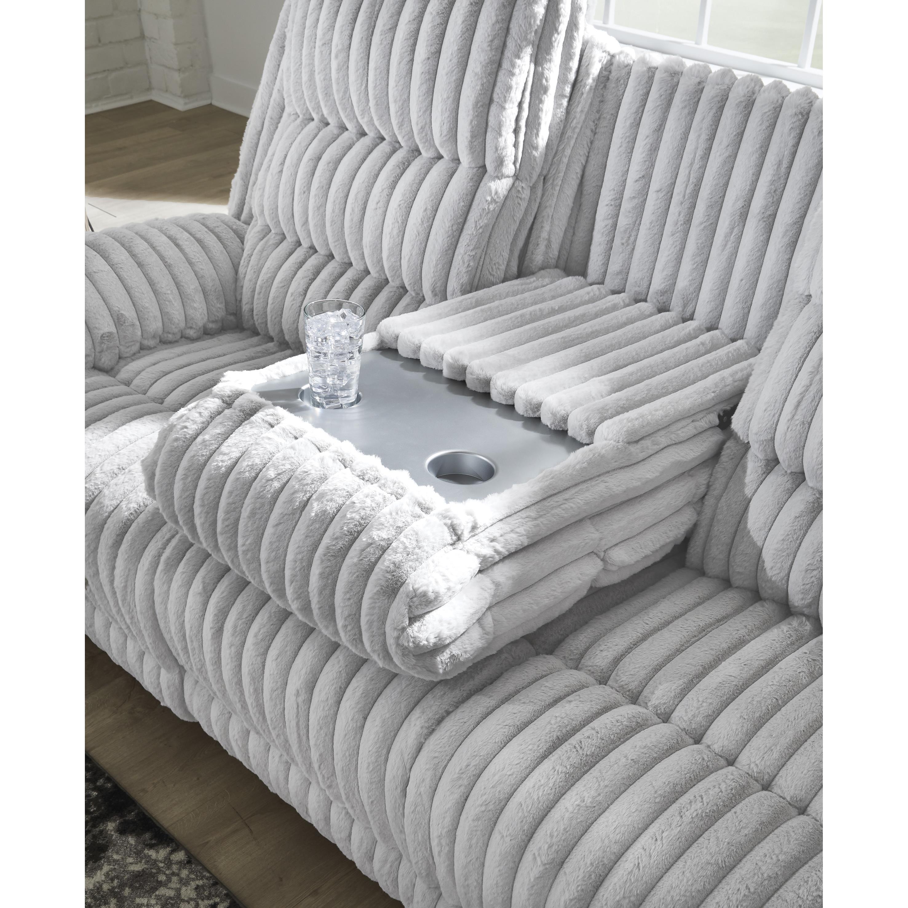  Manufacturer Color_Alloy --  Signature Design by Ashley Falls Power Reclining Fabric Sofa IMAGE 6