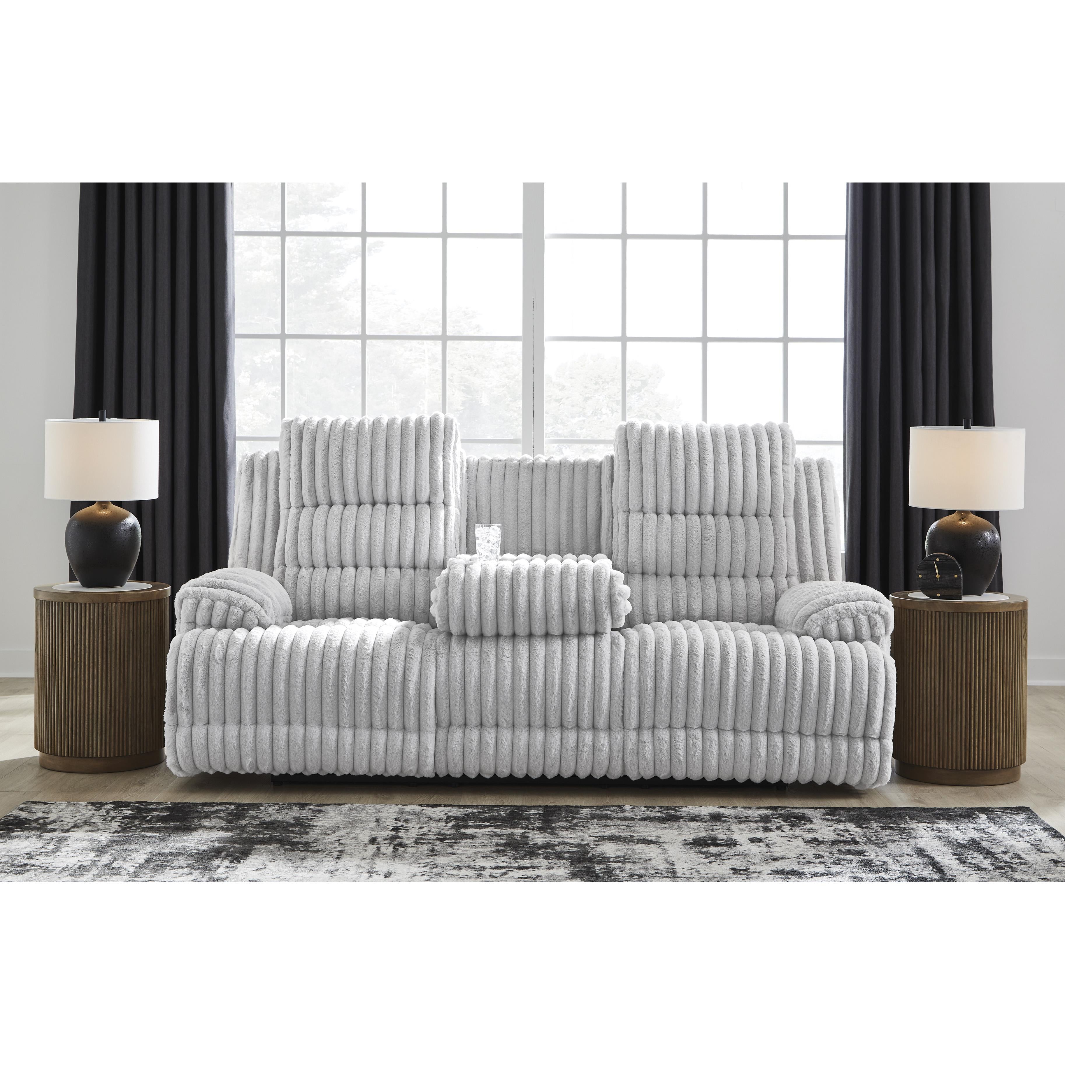  Manufacturer Color_Alloy --  Signature Design by Ashley Falls Power Reclining Fabric Sofa IMAGE 7