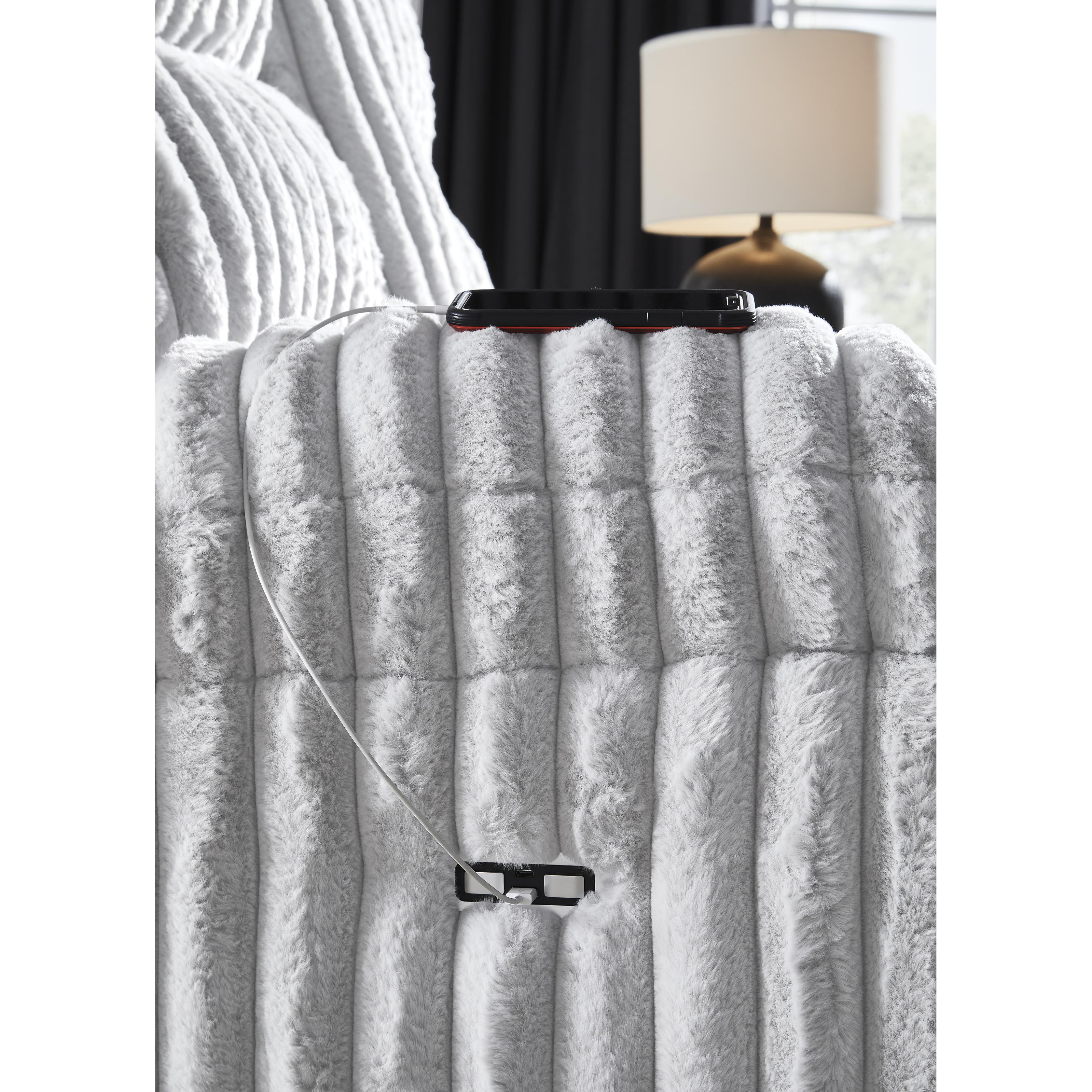  Manufacturer Color_Alloy --  Signature Design by Ashley Falls Power Reclining Fabric Sofa IMAGE 9