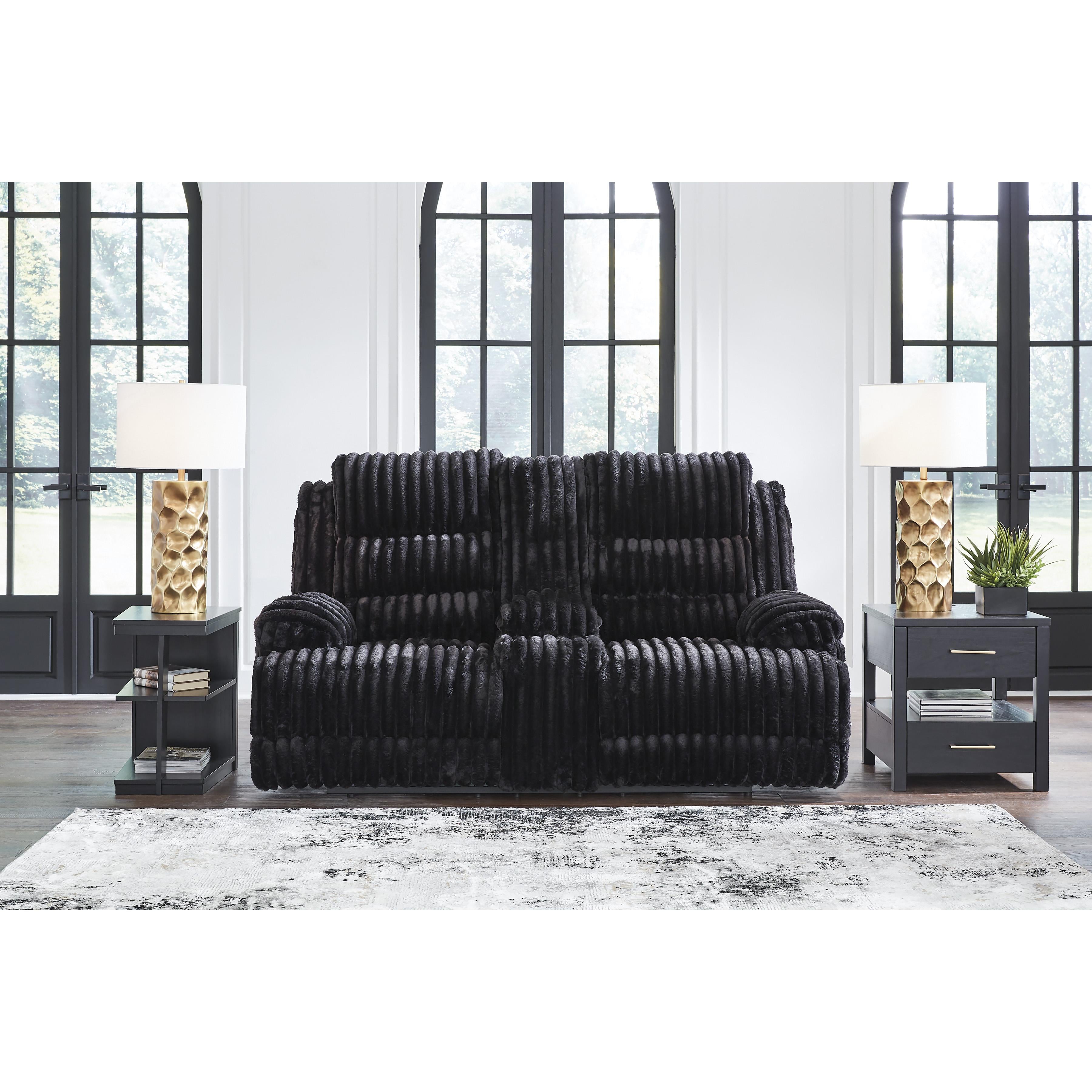  Manufacturer Color_Onyx --  Rhine Falls PC4280596 Double Reclining Power Loveseat with Console IMAGE 4