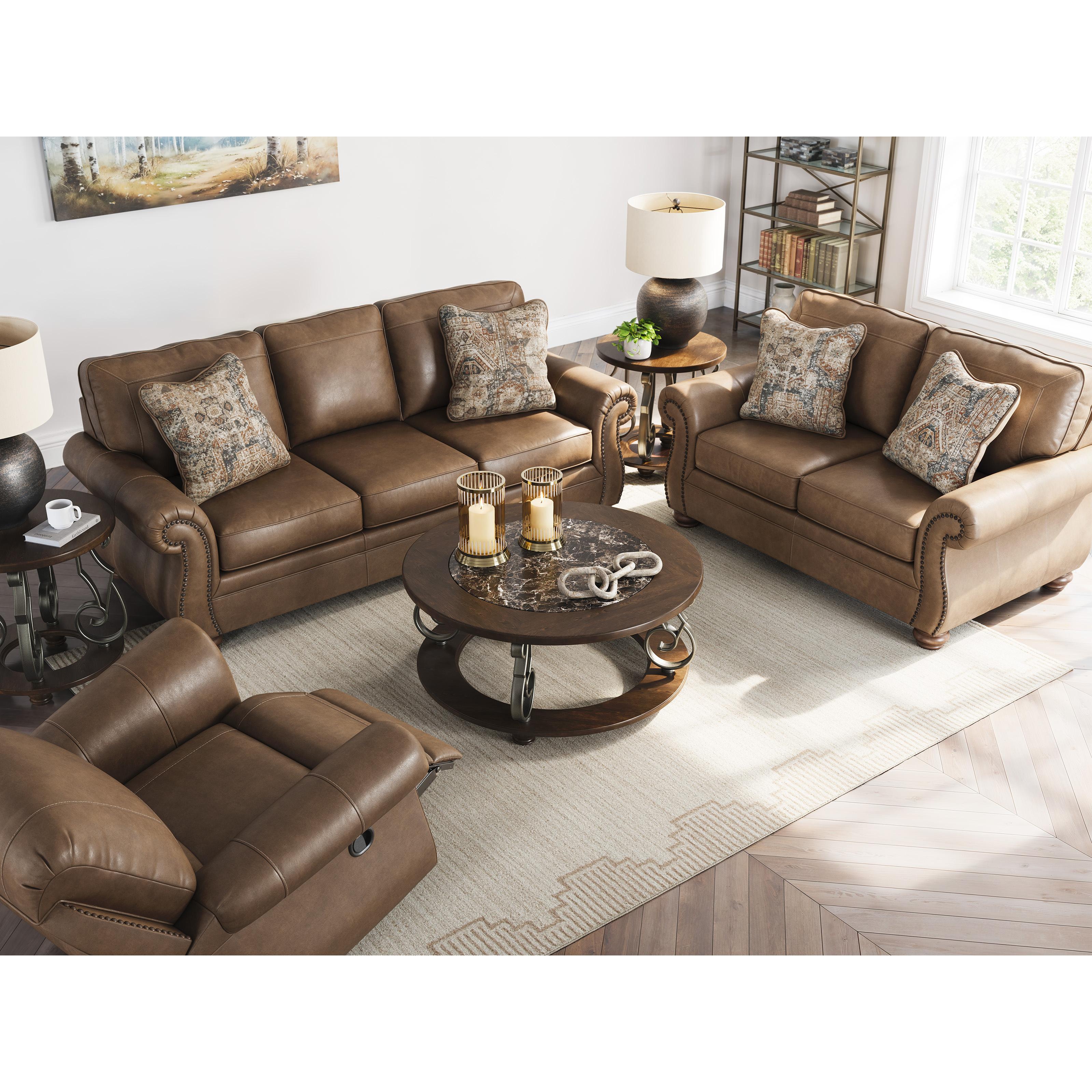 Manufacturer Color_Earth --  Signature Design by Ashley Chasemore Stationary Leather Look Loveseat IMAGE 8