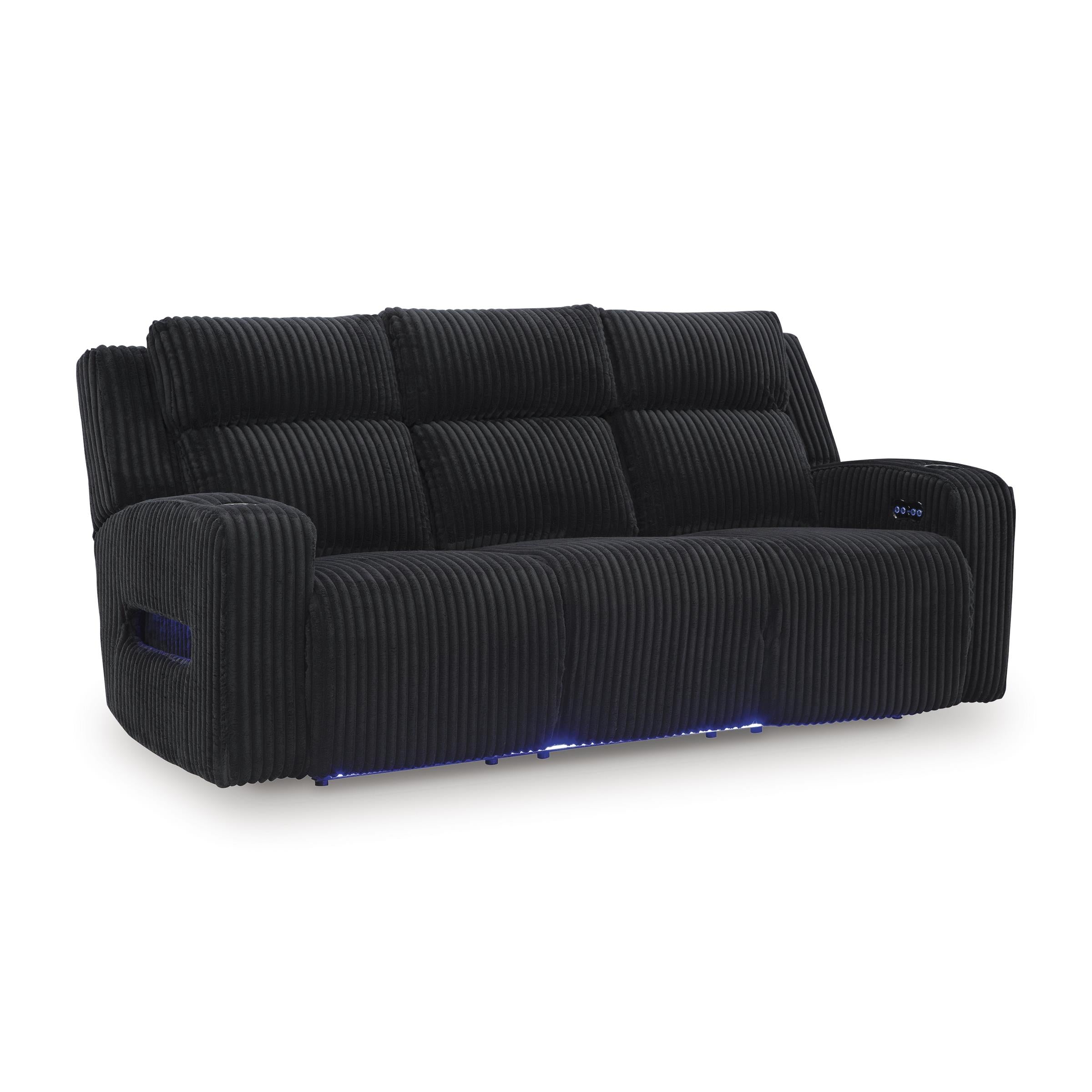  Manufacturer Color_Black --  Signature Design by Ashley Forest Lake Power Reclining Fabric Sofa IMAGE 1