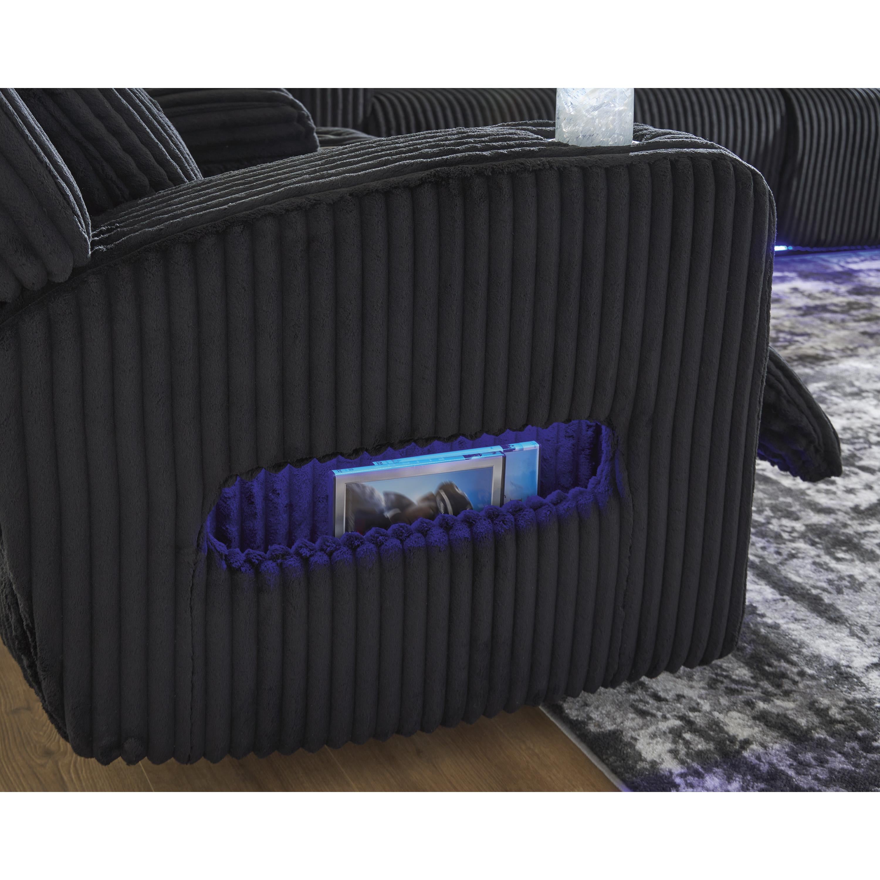  Manufacturer Color_Black --  Signature Design by Ashley Forest Lake Power Reclining Fabric Sofa IMAGE 11