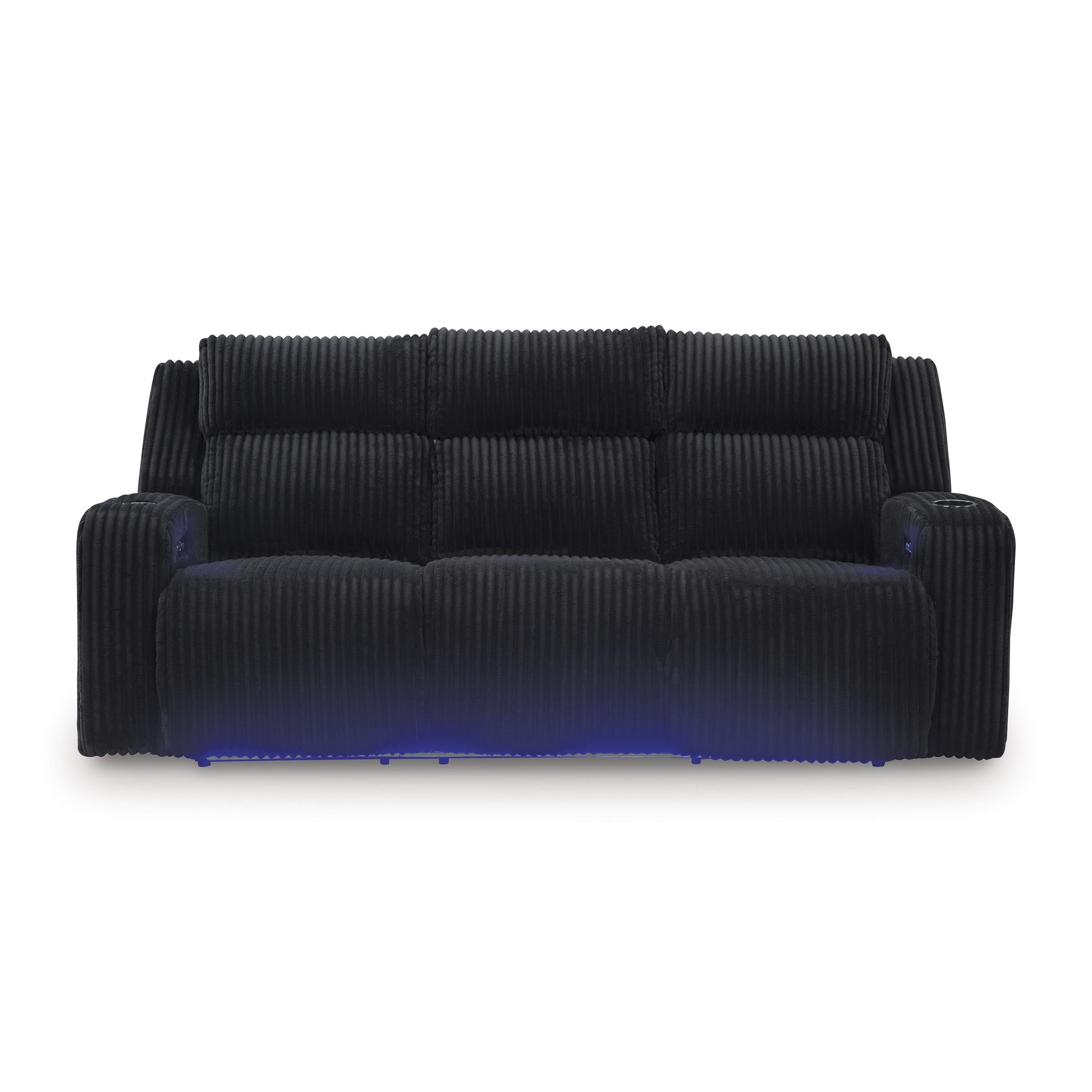  Manufacturer Color_Black --  Signature Design by Ashley Forest Lake Power Reclining Fabric Sofa IMAGE 3
