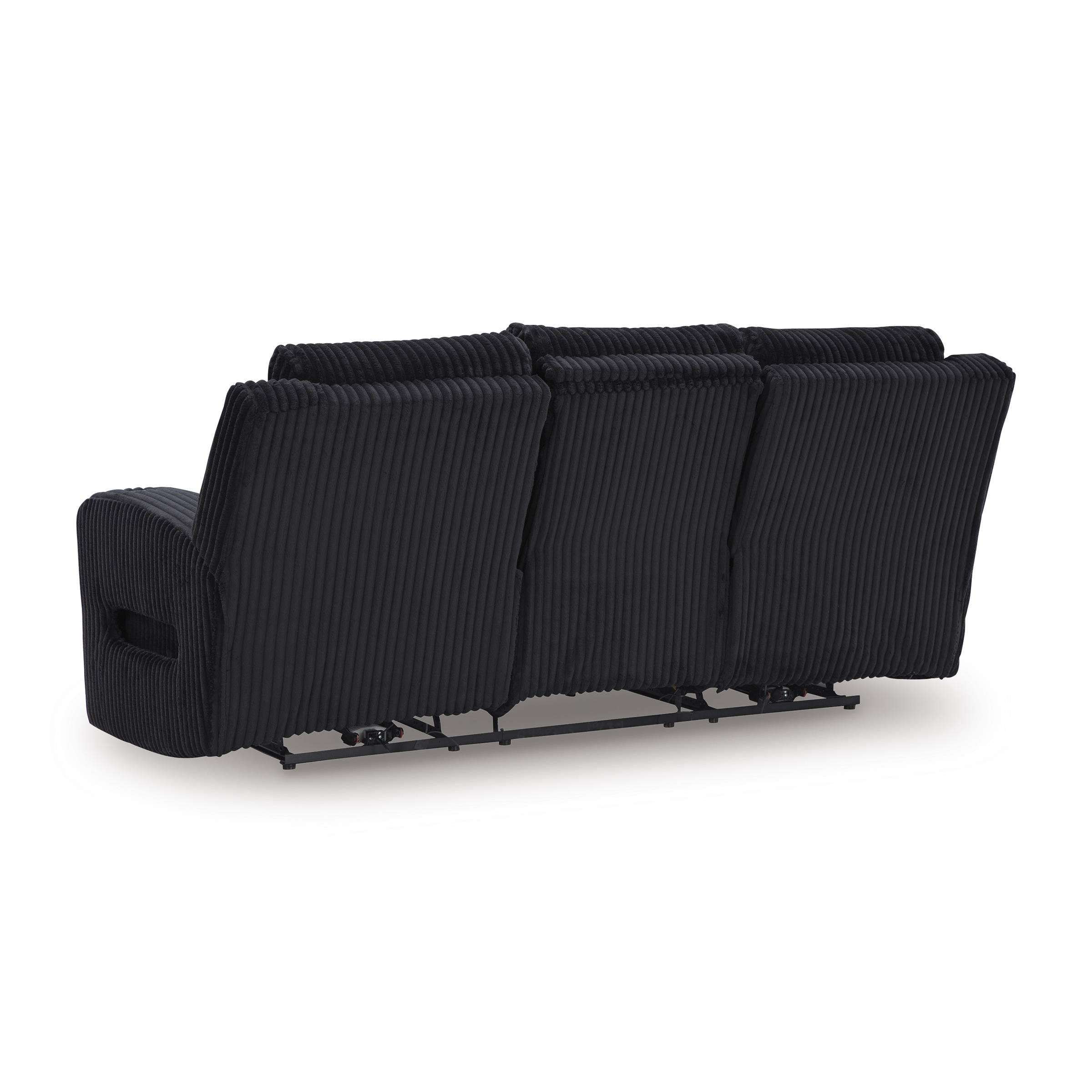  Manufacturer Color_Black --  Signature Design by Ashley Forest Lake Power Reclining Fabric Sofa IMAGE 4