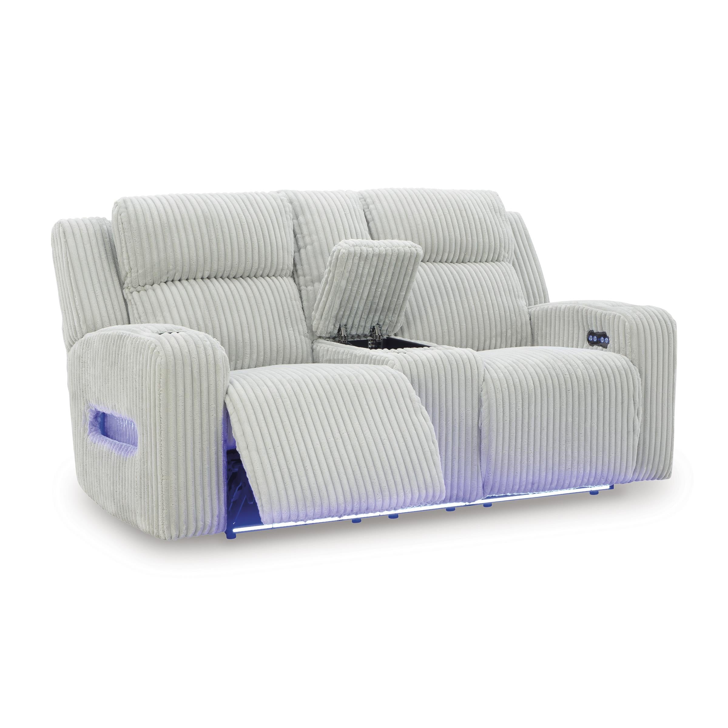  Manufacturer Color_Alloy --  Forest Lake PC6420318 Power Reclining Loveseat with Console and Adjustable Headrest IMAGE 2
