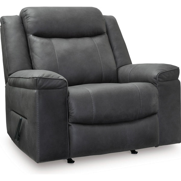 Signature Design by Ashley Status Check Rocker Leather Look Recliner