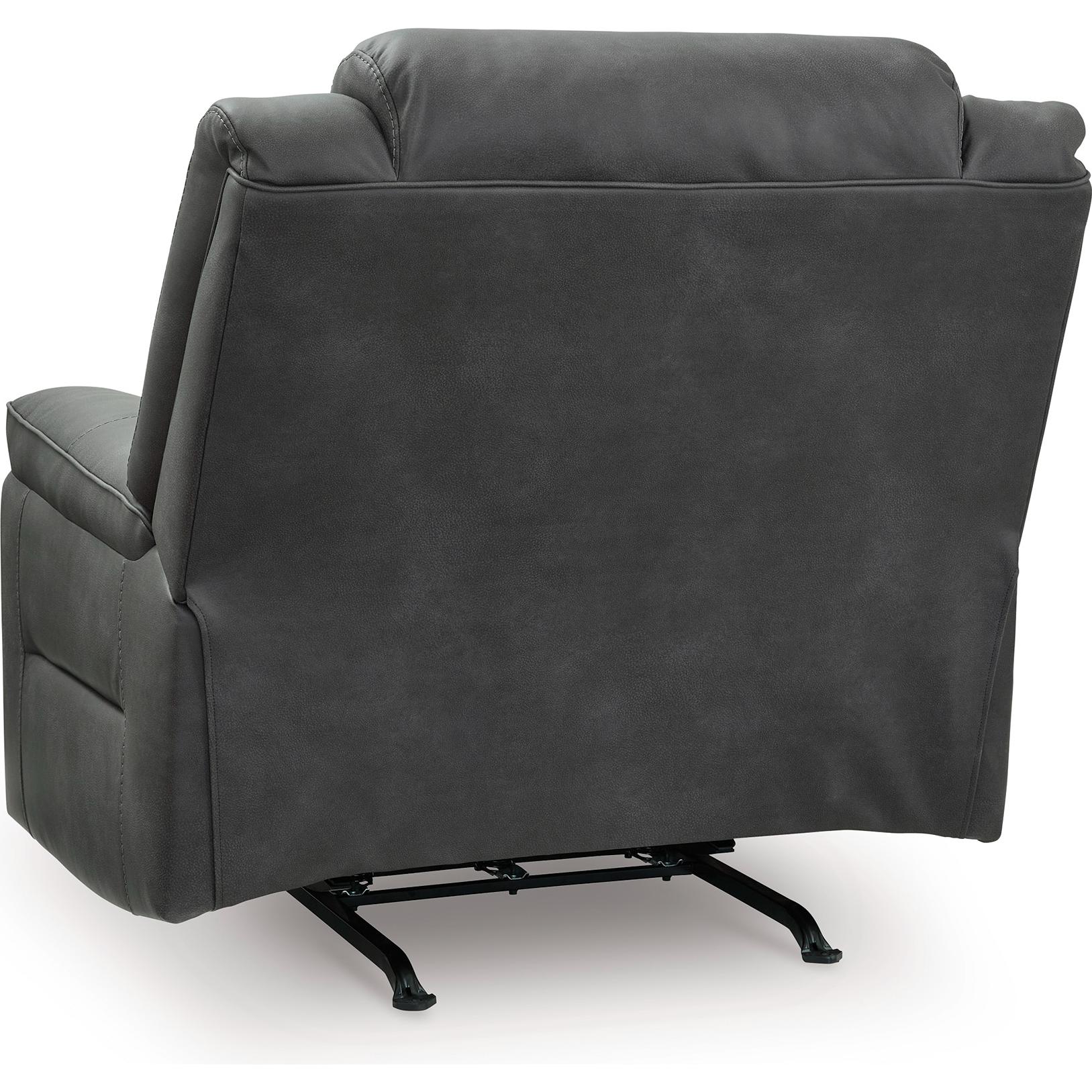  Manufacturer Color_Shadow --  Signature Design by Ashley Status Check Rocker Leather Look Recliner IMAGE 5