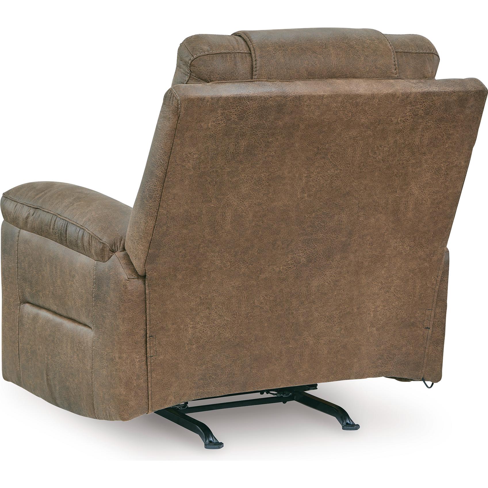  Manufacturer Color_Earth --  Signature Design by Ashley Stockworth Rocker Leather Look Recliner IMAGE 5