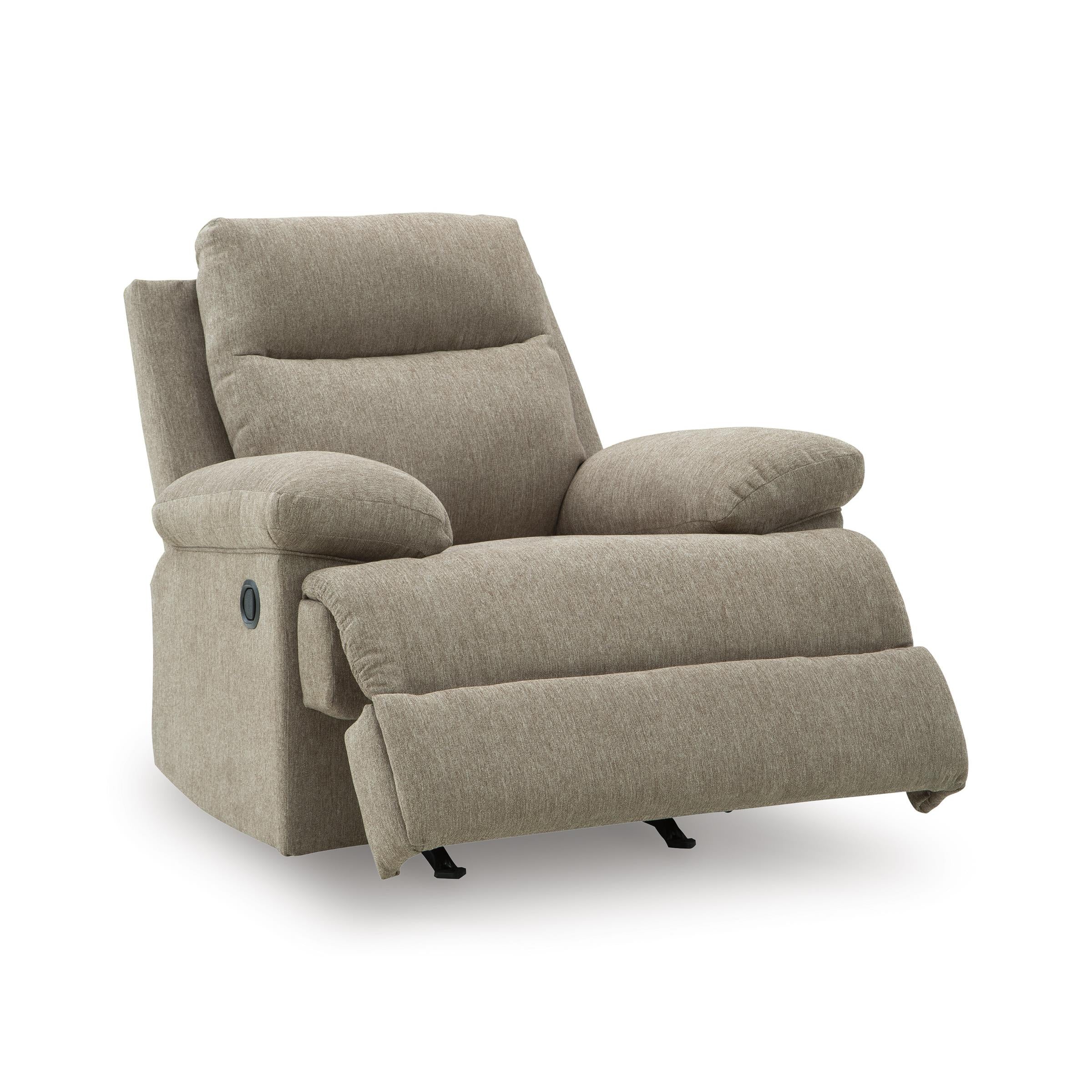  Manufacturer Color_Mocha --  Signature Design by Ashley Side Swipe Rocker Fabric Recliner IMAGE 2