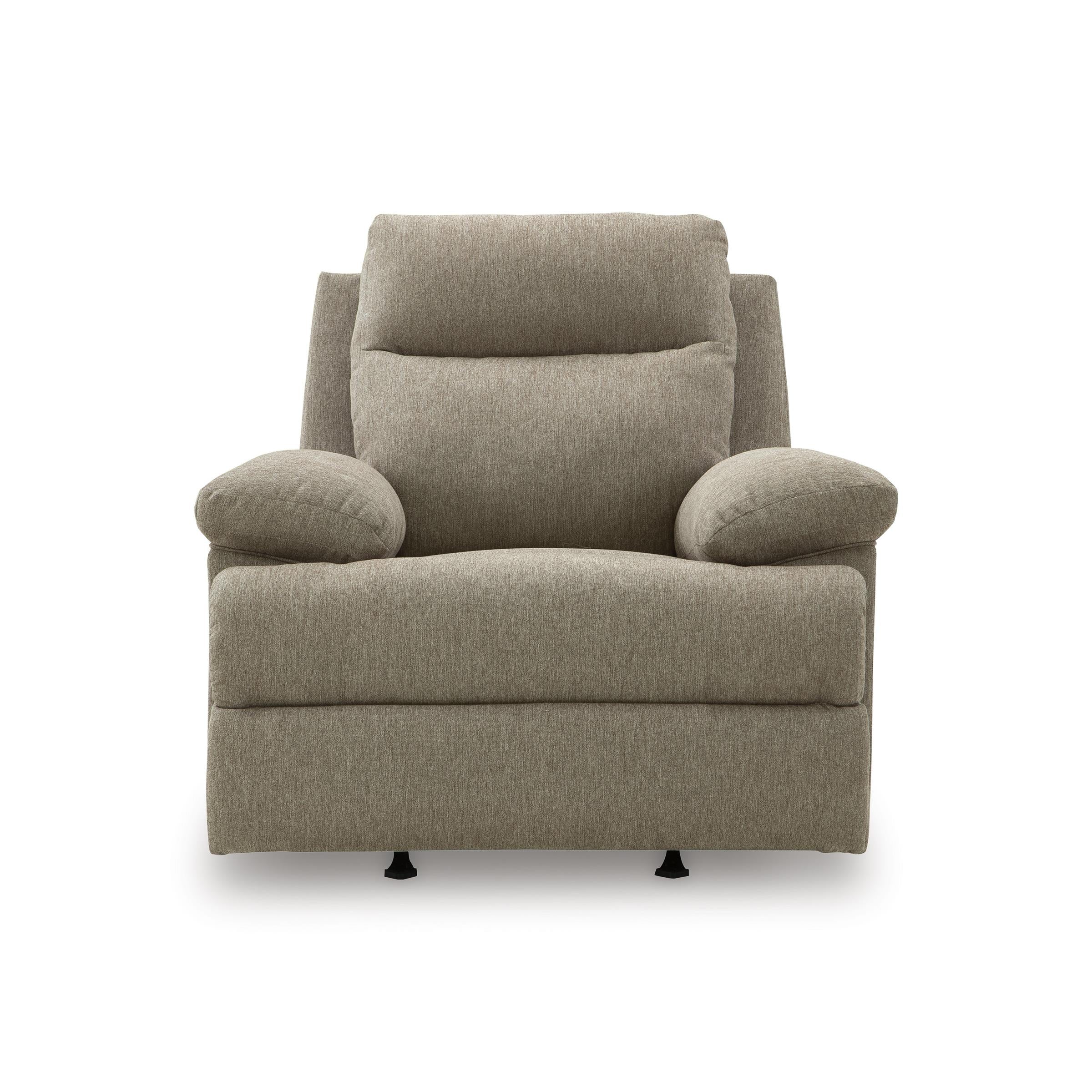  Manufacturer Color_Mocha --  Signature Design by Ashley Side Swipe Rocker Fabric Recliner IMAGE 3