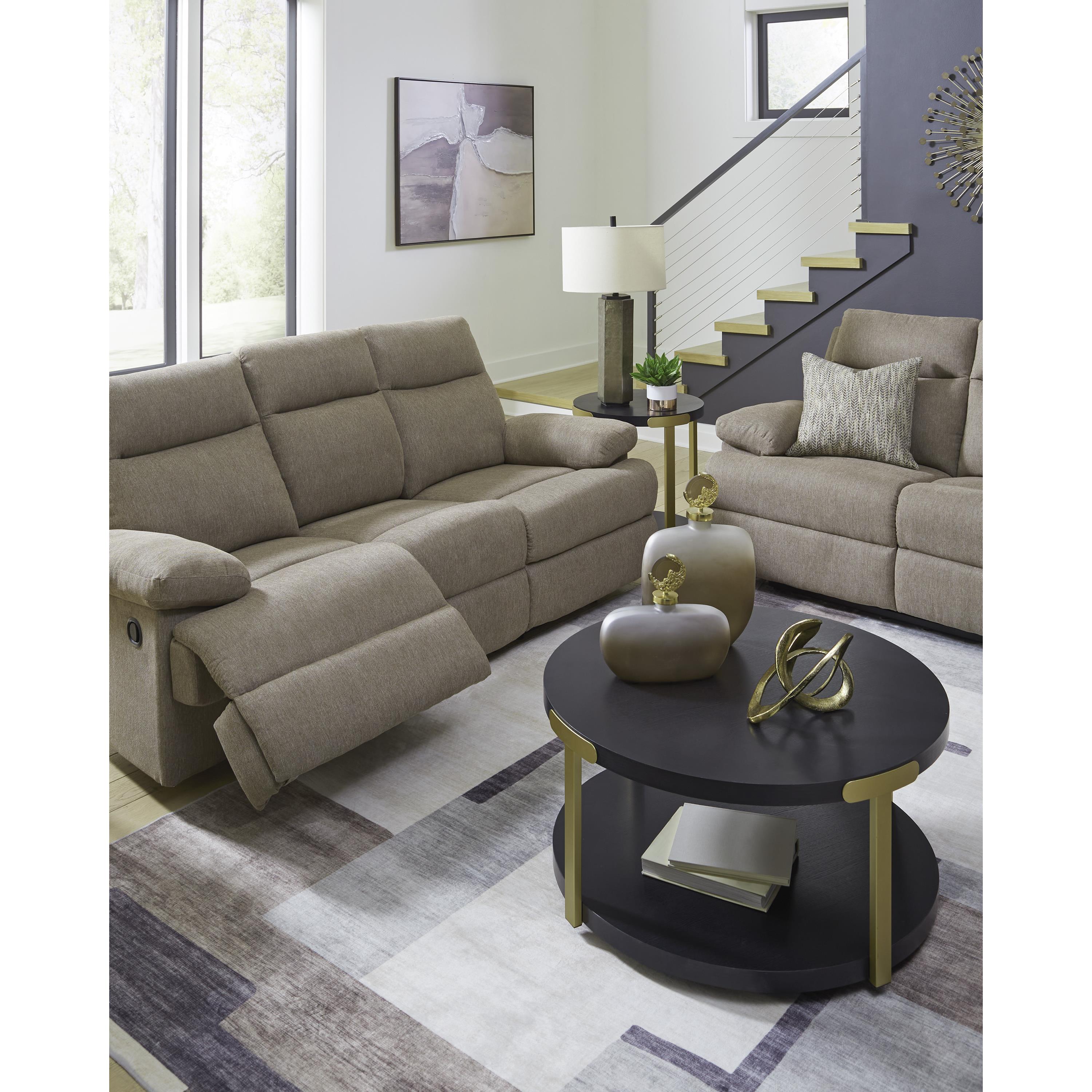  Manufacturer Color_Mocha --  Signature Design by Ashley Side Swipe Reclining Fabric Loveseat IMAGE 13