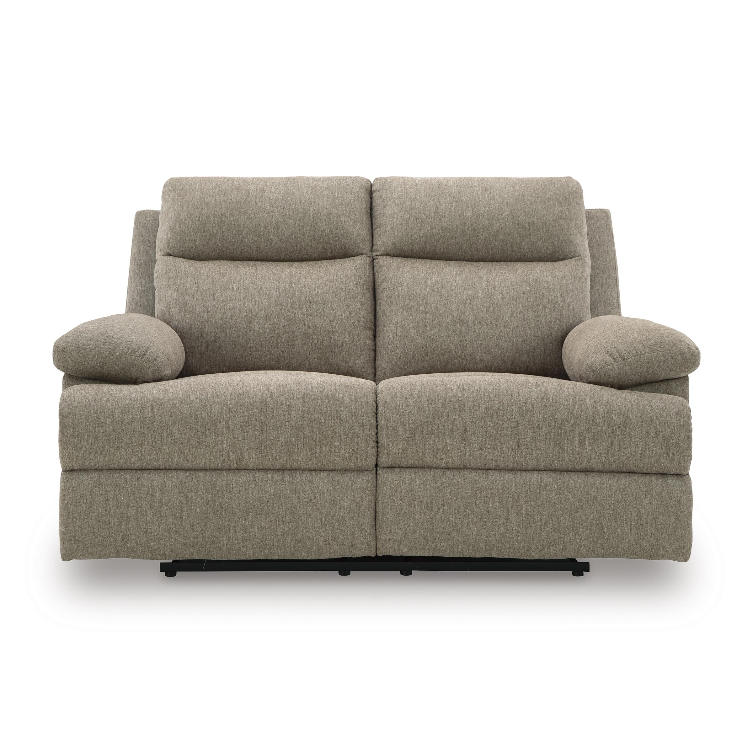  Manufacturer Color_Mocha --  Signature Design by Ashley Side Swipe Reclining Fabric Loveseat IMAGE 3