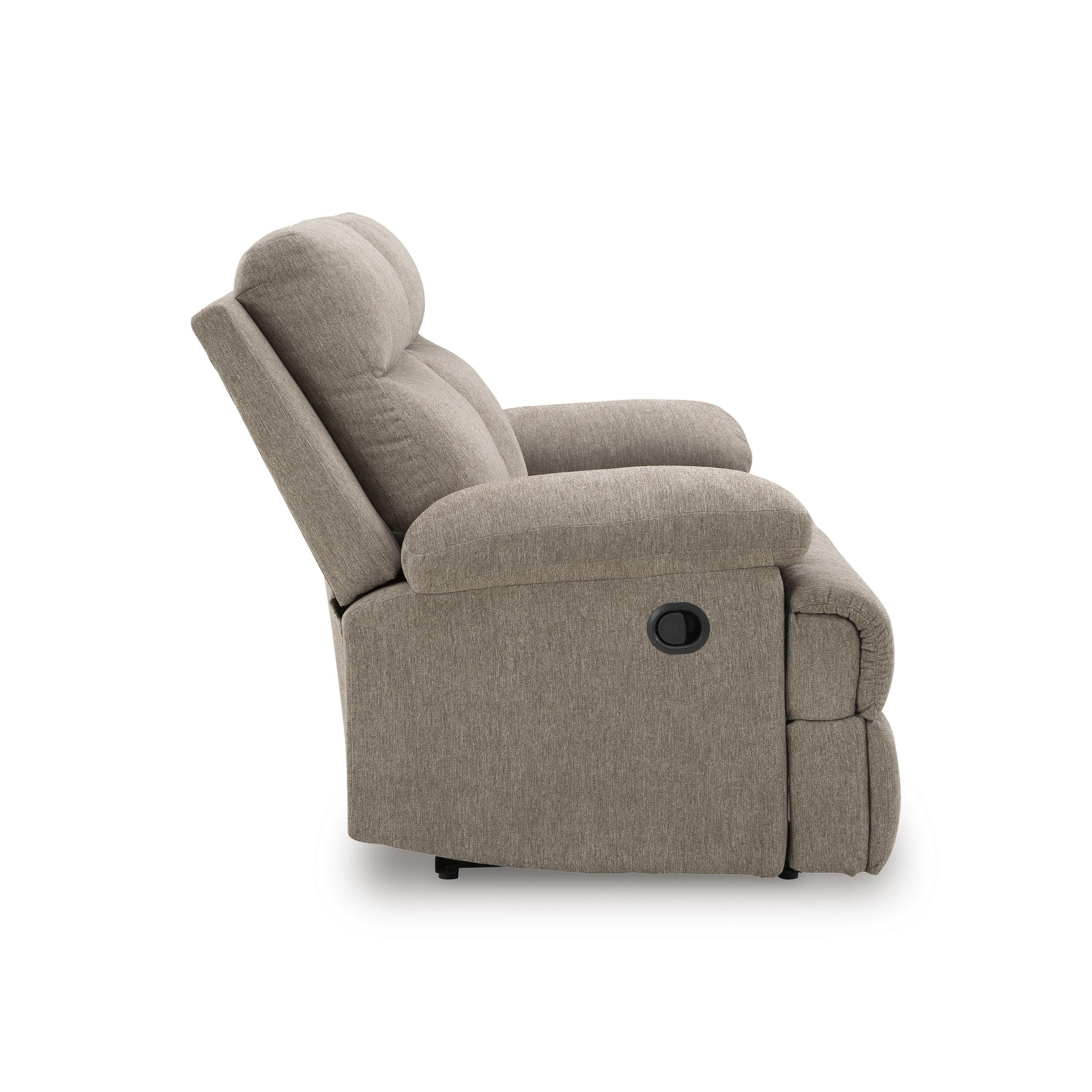  Manufacturer Color_Mocha --  Signature Design by Ashley Side Swipe Reclining Fabric Loveseat IMAGE 4