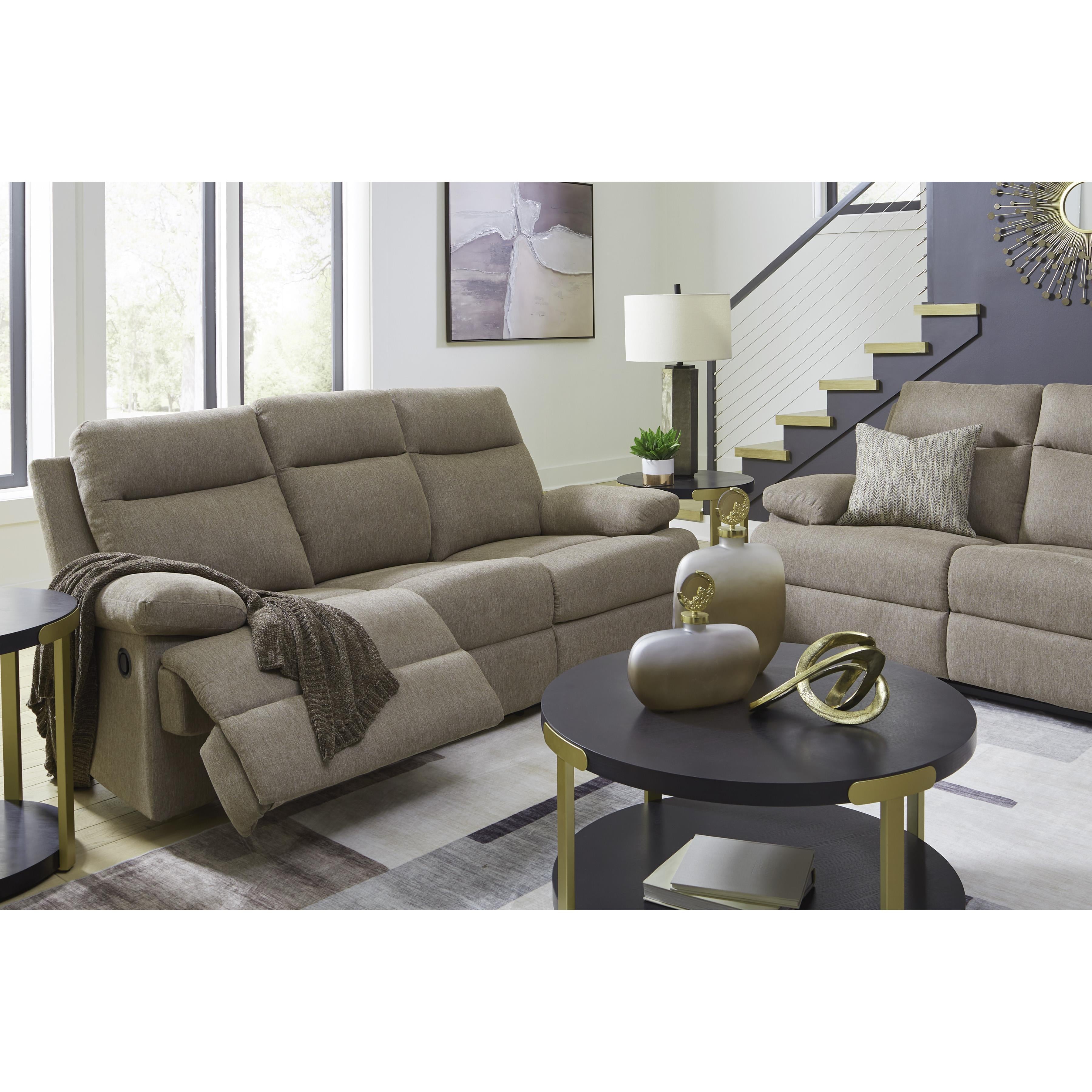  Manufacturer Color_Mocha --  Signature Design by Ashley Side Swipe Stationary Fabric Sofa IMAGE 14