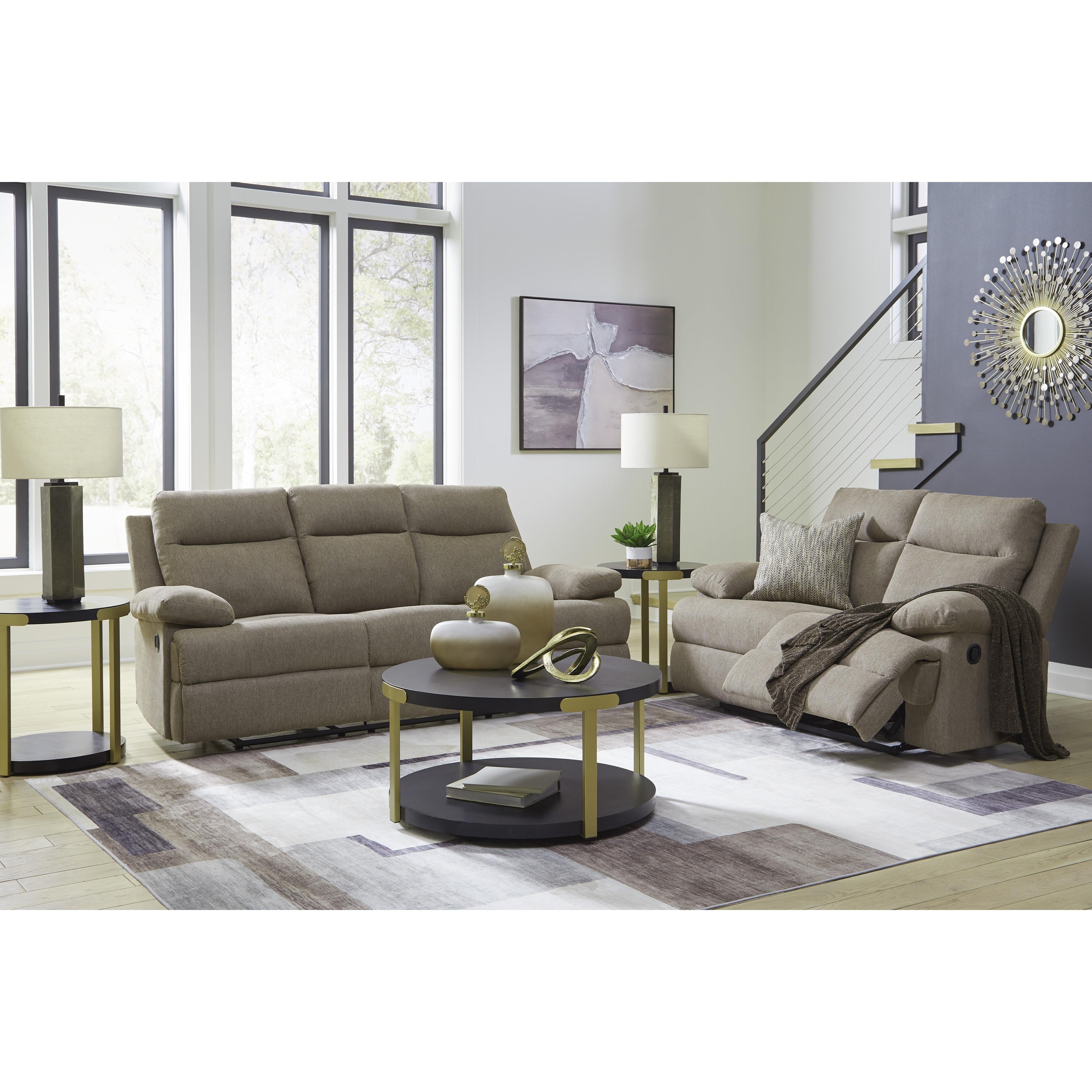  Manufacturer Color_Mocha --  Signature Design by Ashley Side Swipe Stationary Fabric Sofa IMAGE 18