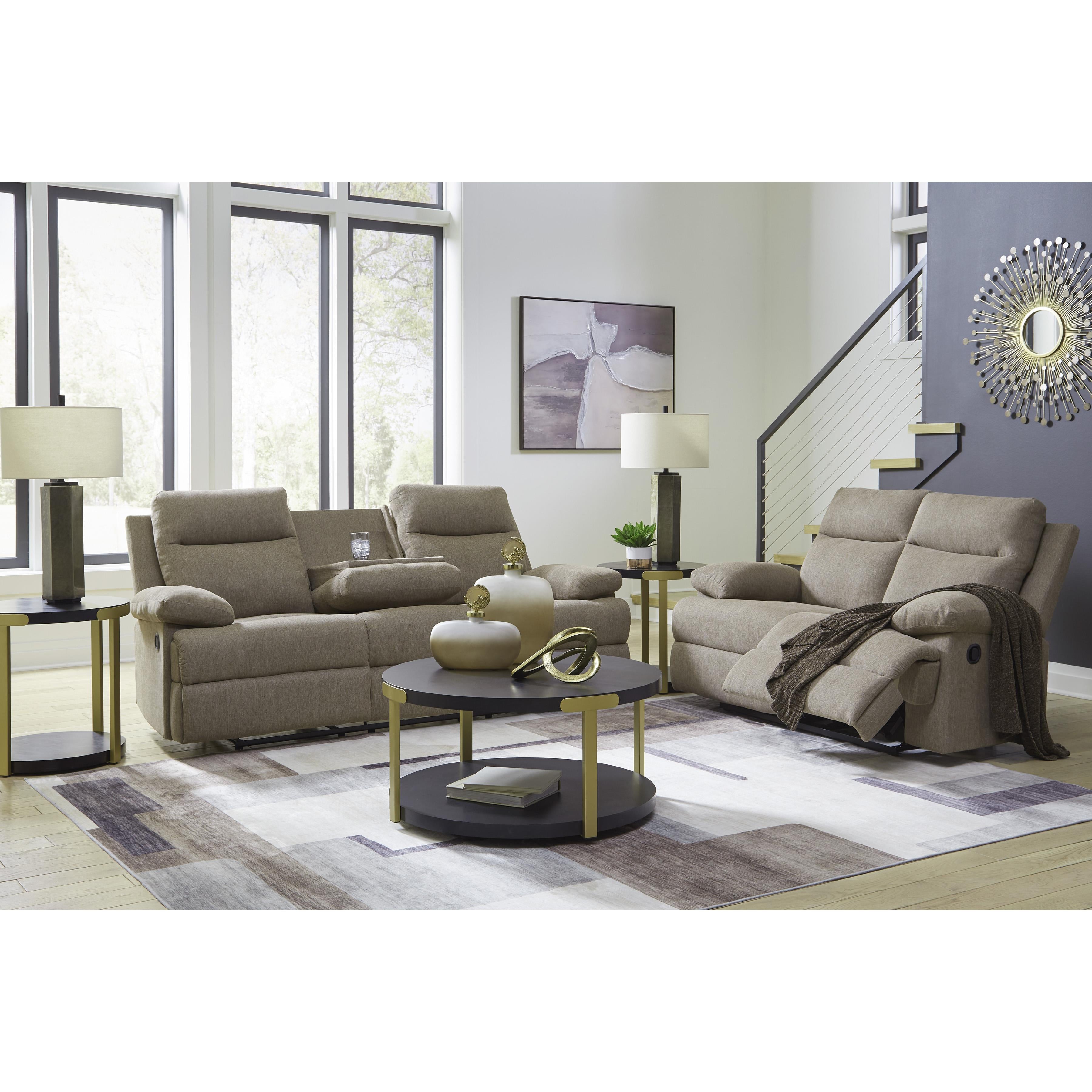  Manufacturer Color_Mocha --  Signature Design by Ashley Side Swipe Stationary Fabric Sofa IMAGE 19