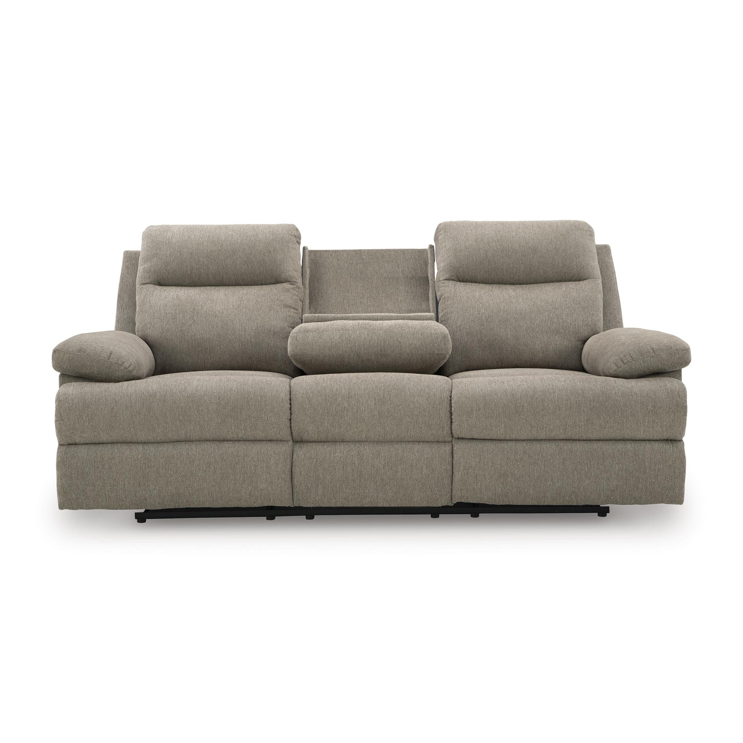  Manufacturer Color_Mocha --  Signature Design by Ashley Side Swipe Stationary Fabric Sofa IMAGE 4
