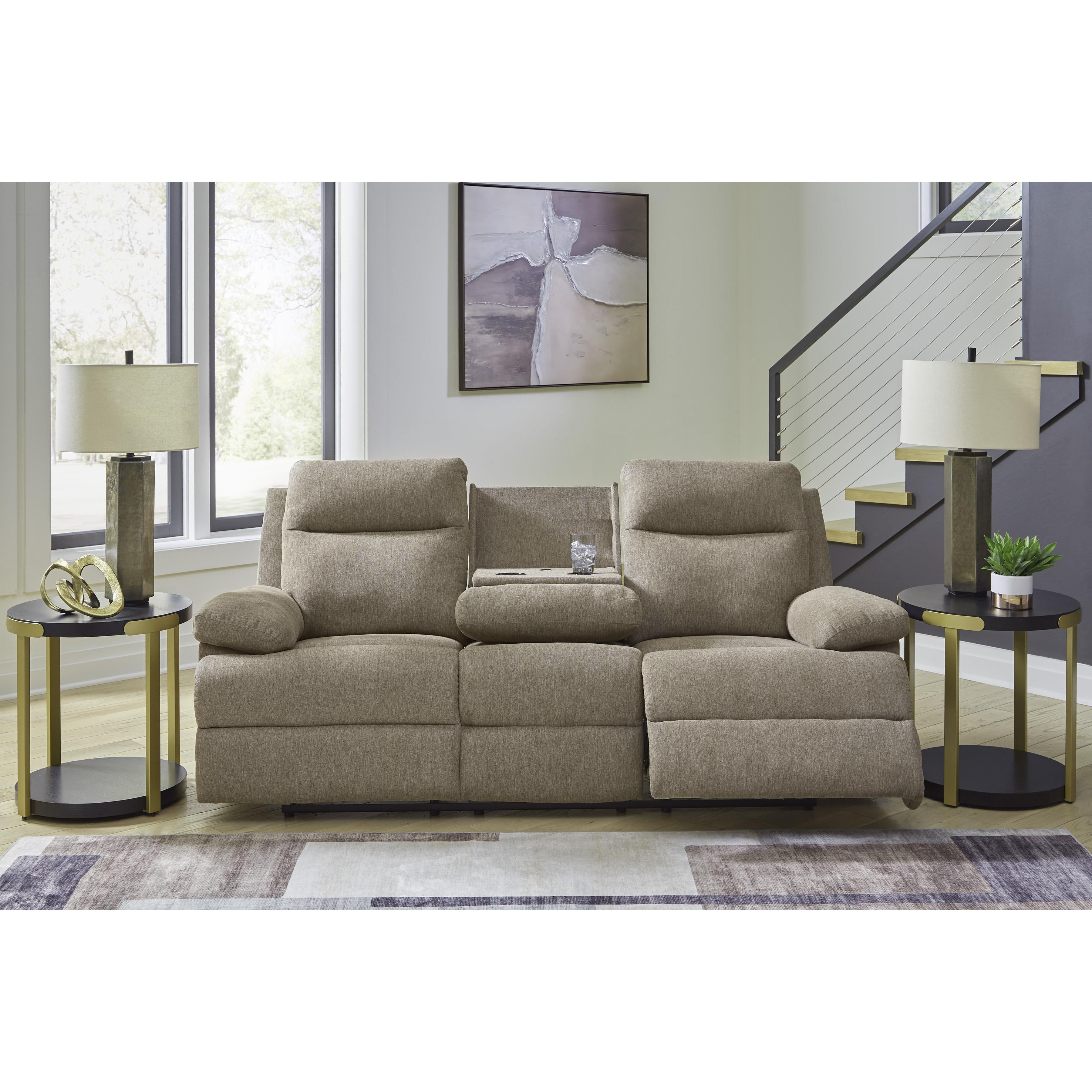  Manufacturer Color_Mocha --  Signature Design by Ashley Side Swipe Stationary Fabric Sofa IMAGE 8